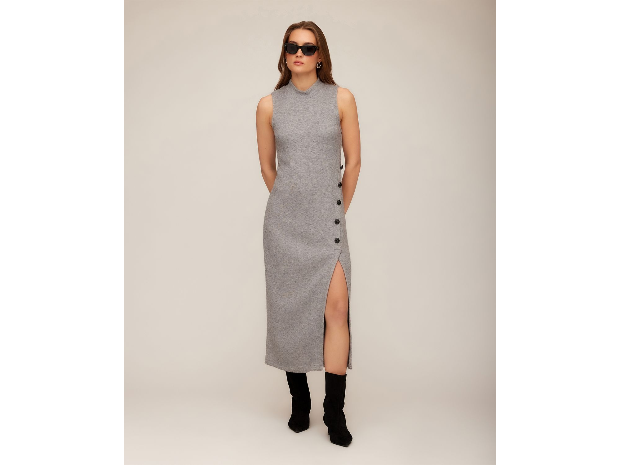 Lauren Button Detail Midi Dress — Image 10