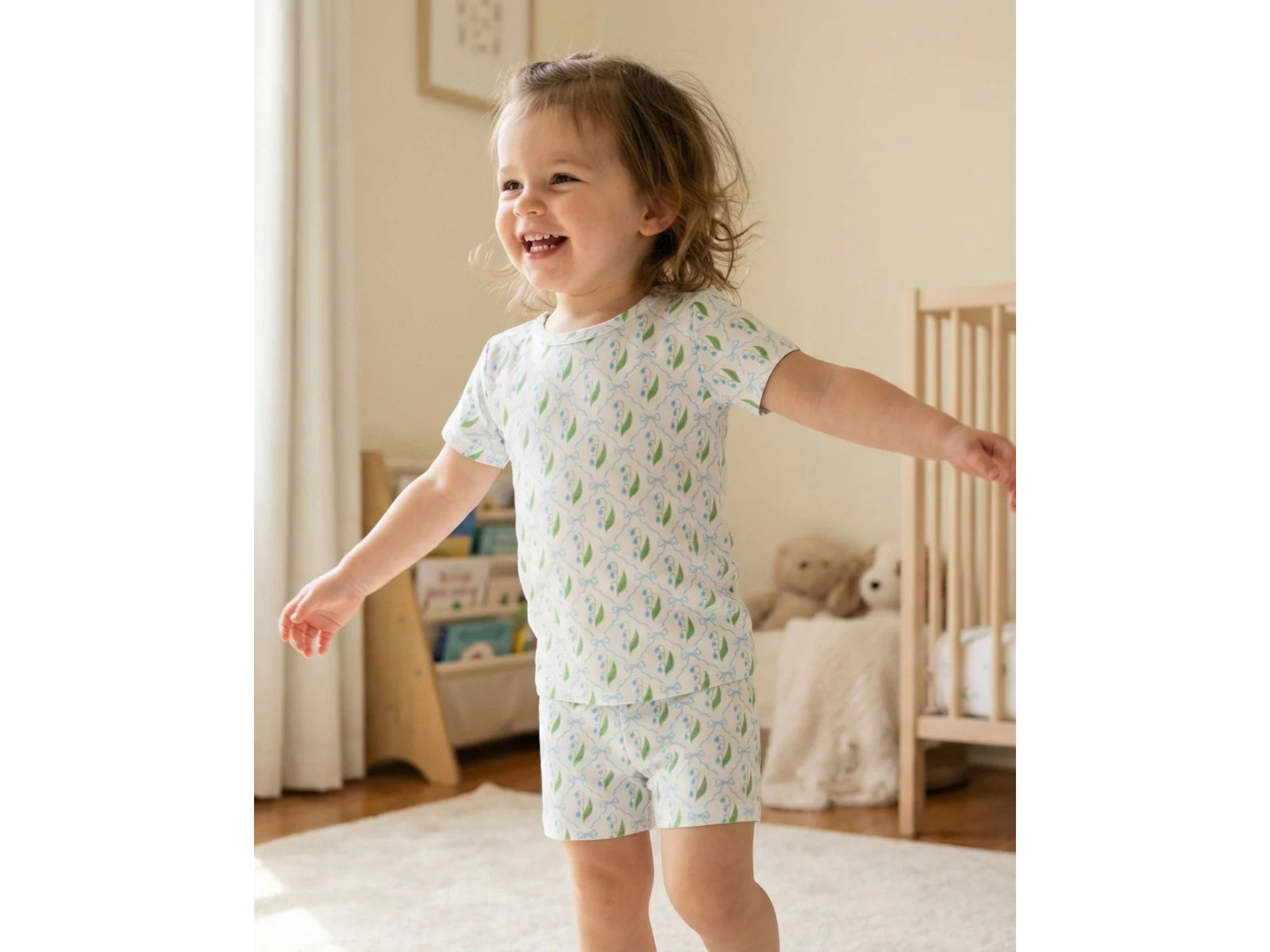 Girls' Bluebell Bows Pajama Set - Baby, Little Kid — Image 3