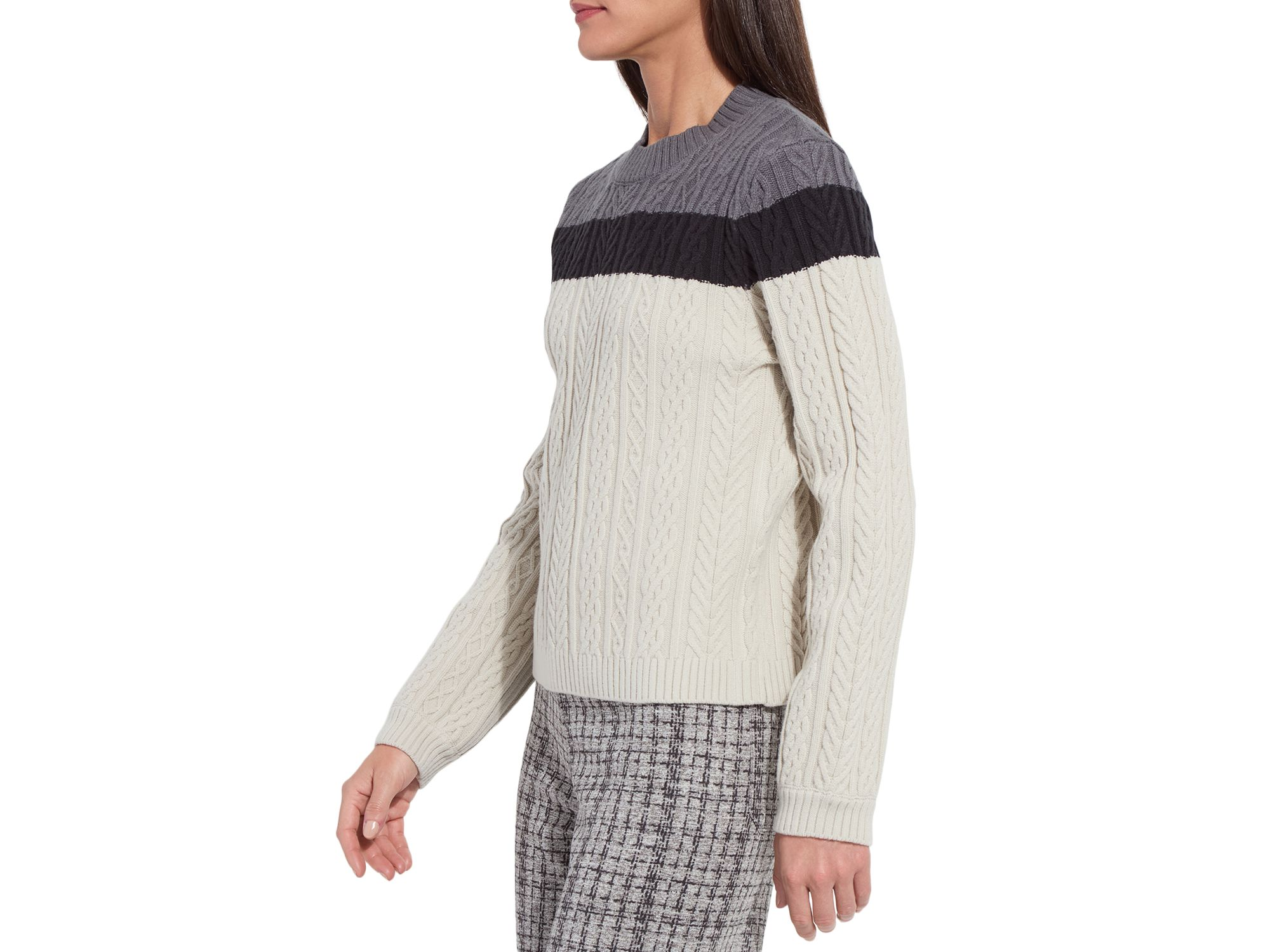 Gabriel Crewneck Cable Knit Sweater — Image 5