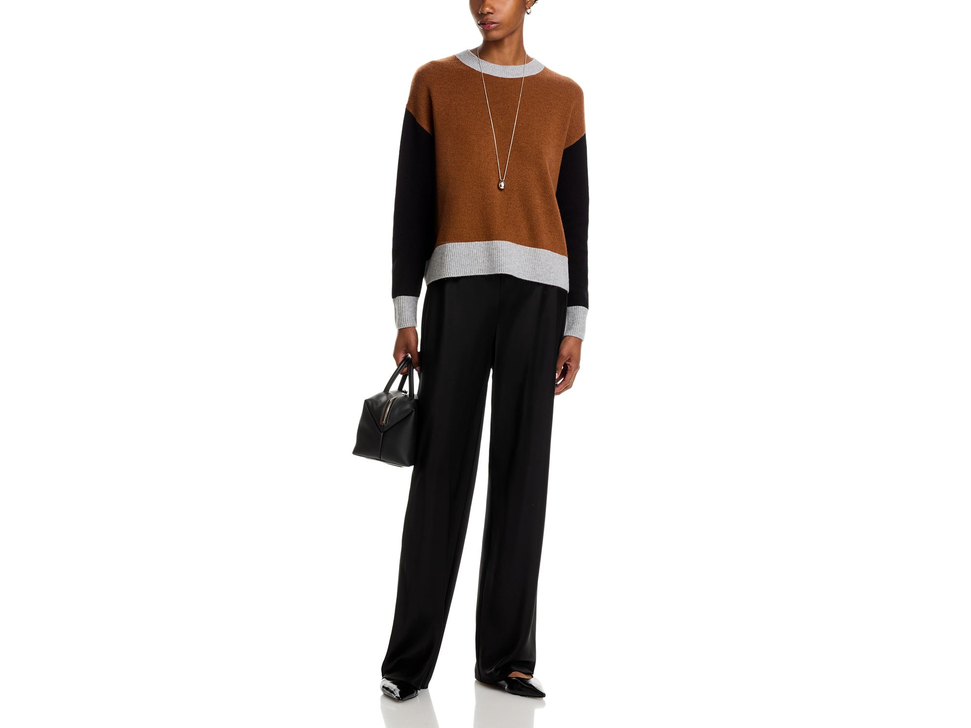 100% Cashmere Color Blocked Sweater - Exclusive — Image 8