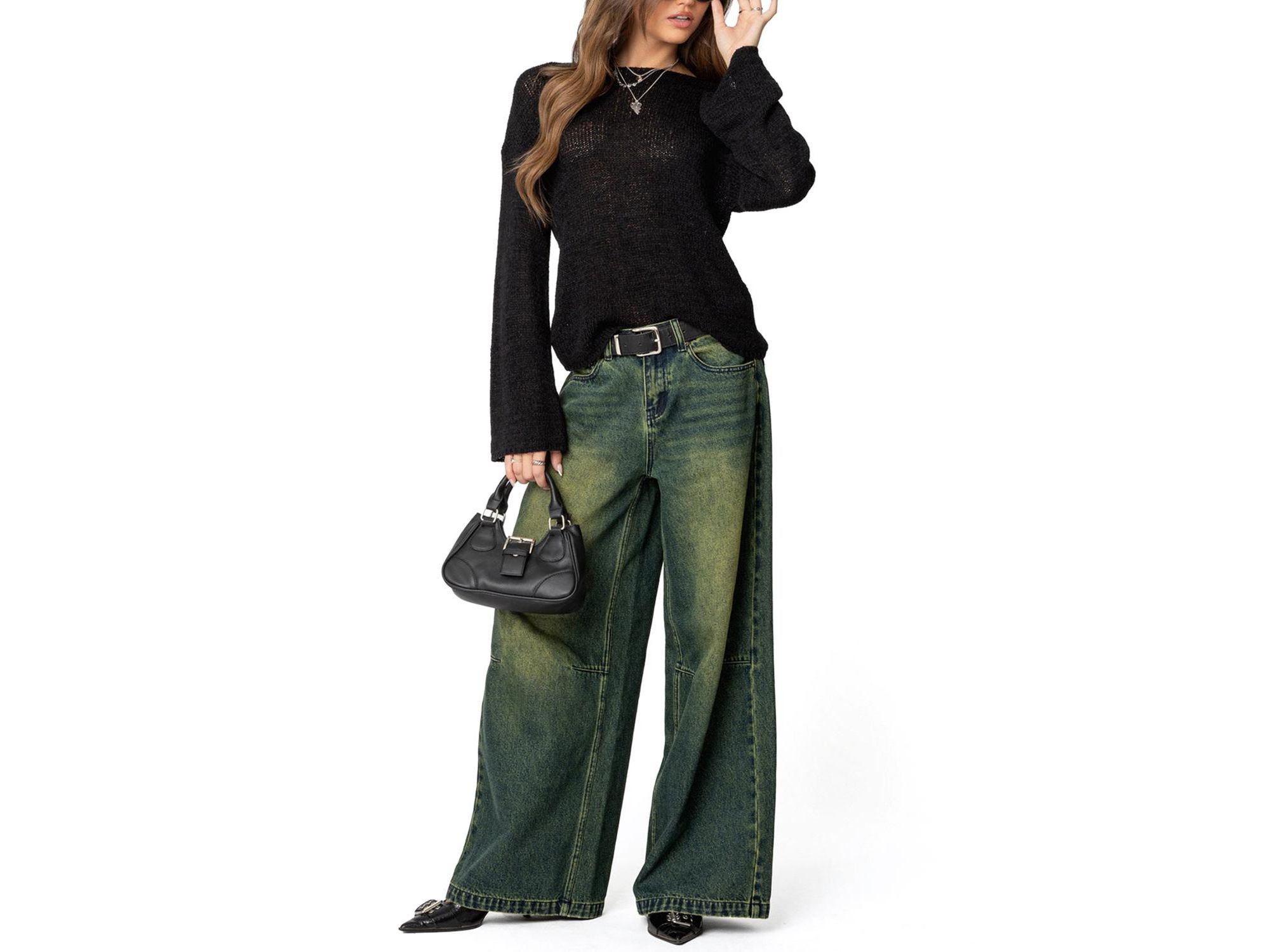 Shawn Low Rise Blue Washed Jeans — Image 3