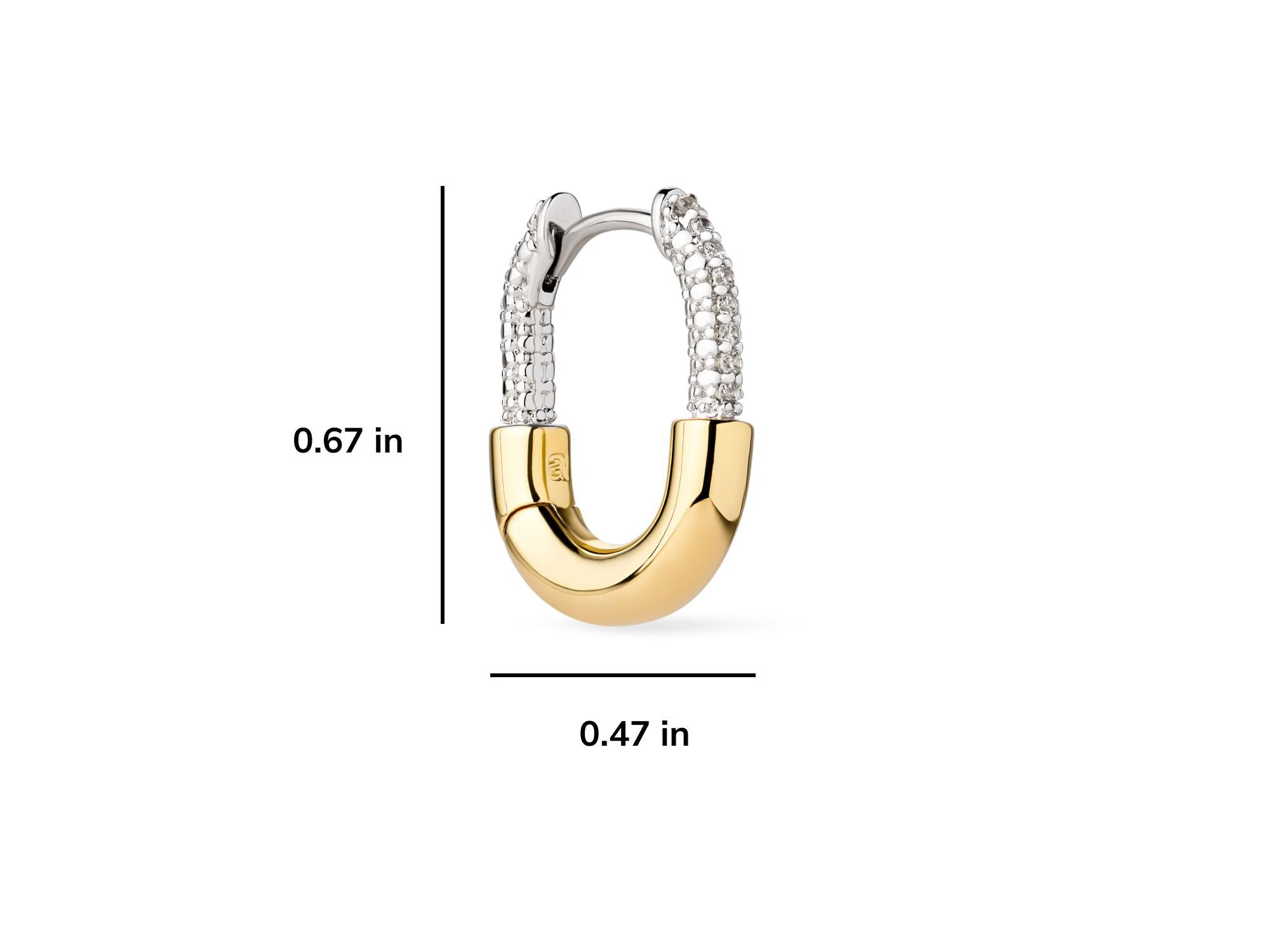 Mini Micropave Gold Brynley Hoops — Image 6