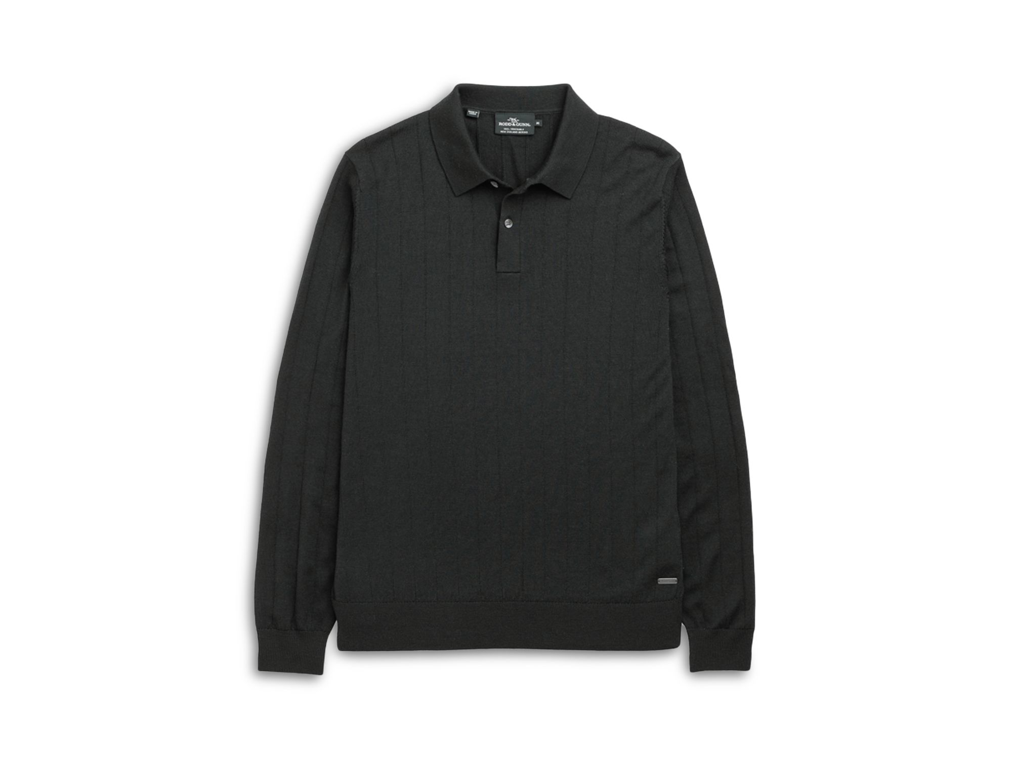 Murdoch Textured Wool Polo Sweater — Image 5