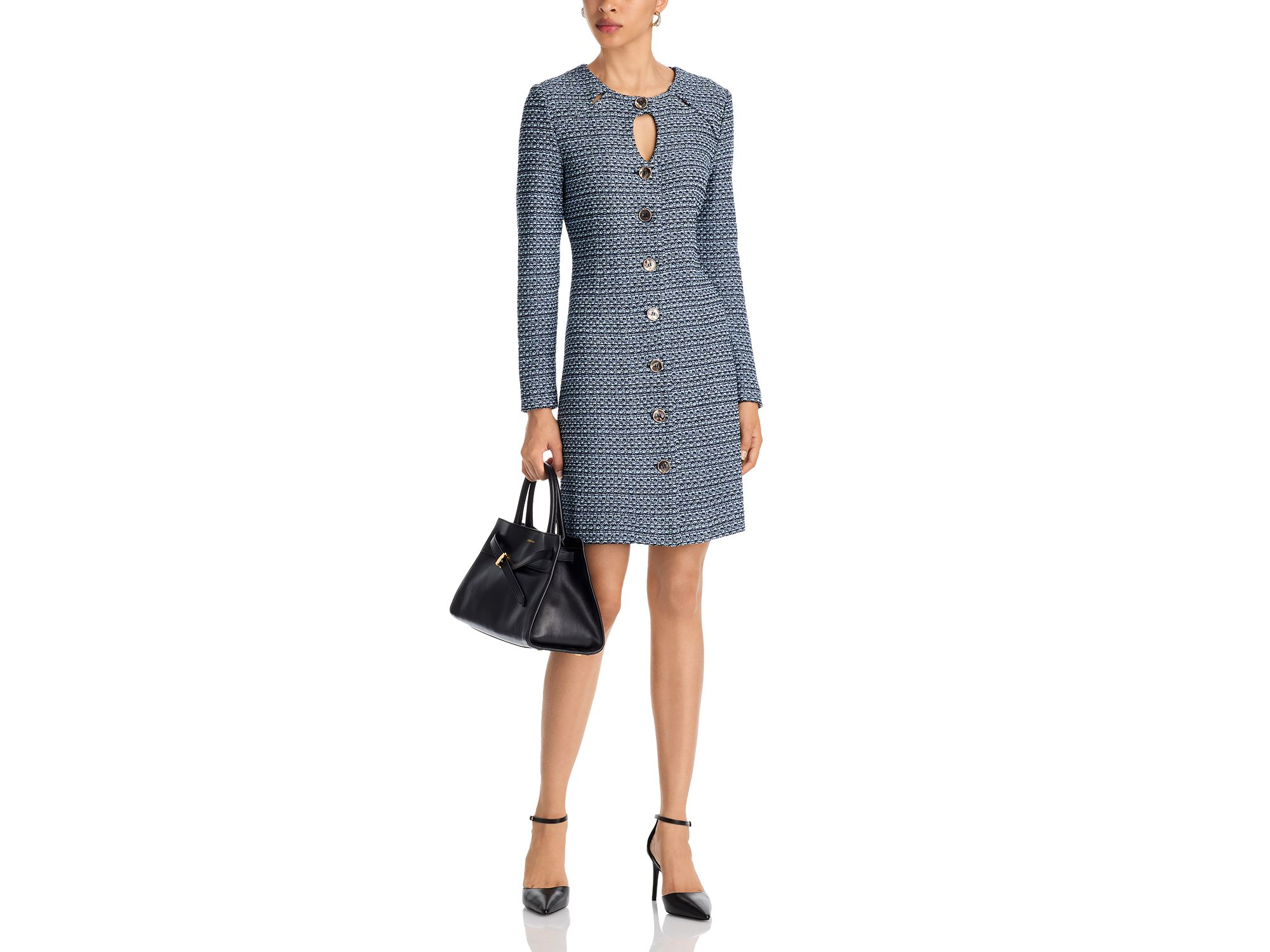 x Lani Lynn Keyhole Cutout Tweed Knit Sheath Dress — Image 3