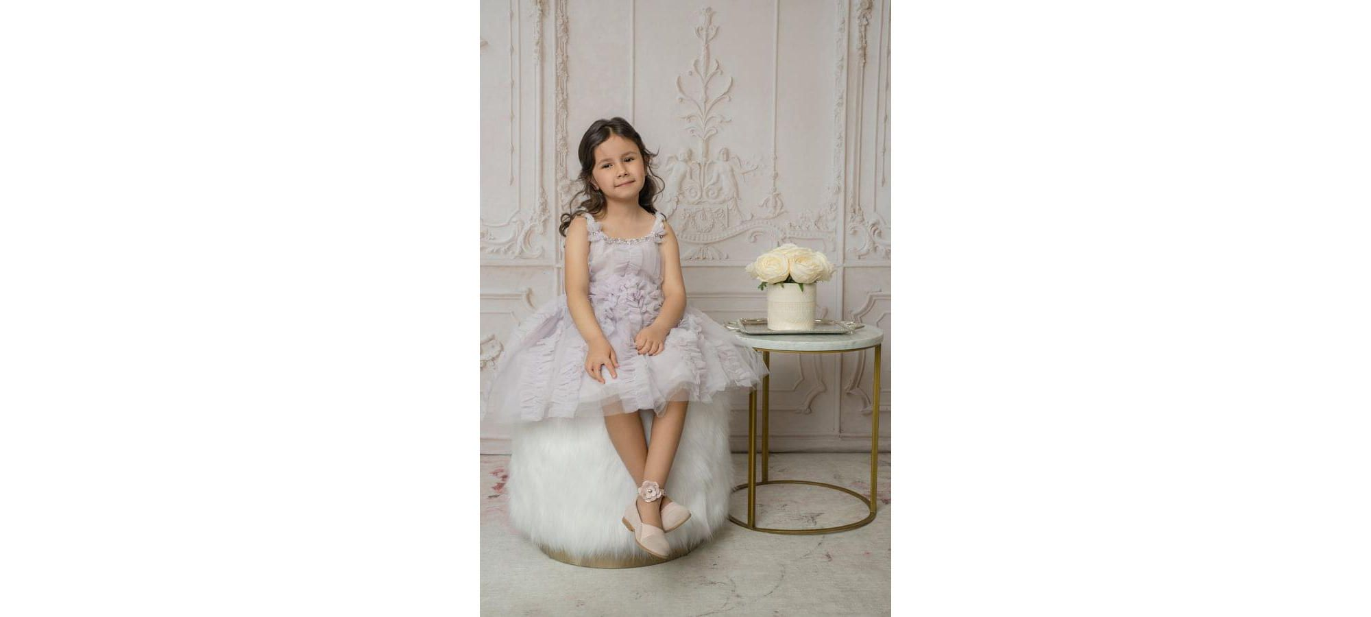 Girls' Ariel Lavender Tulle Dress - Baby, Little Kid, Big Kid — Image 4
