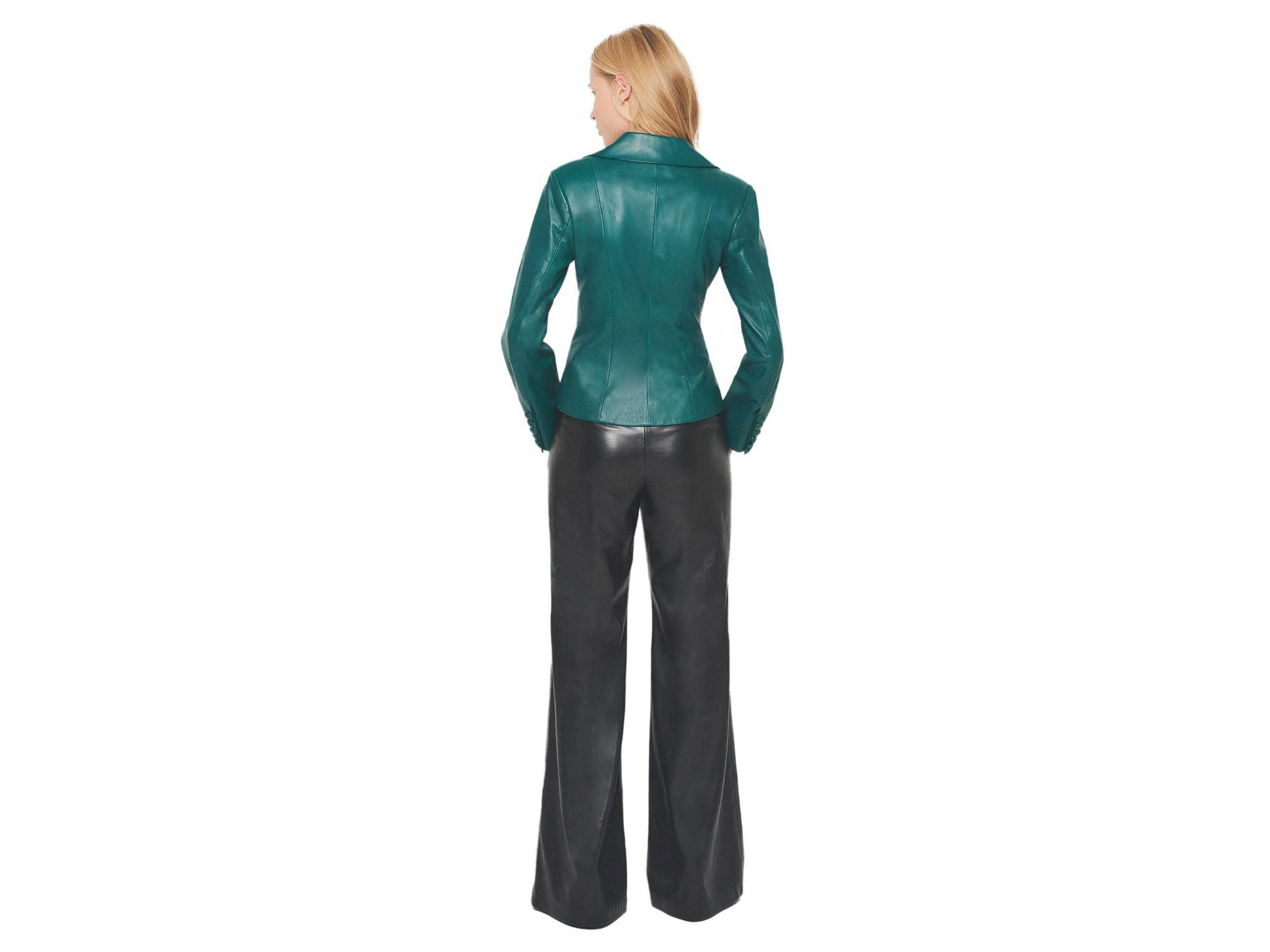 Telly Upcycled Leather Blazer — Image 3