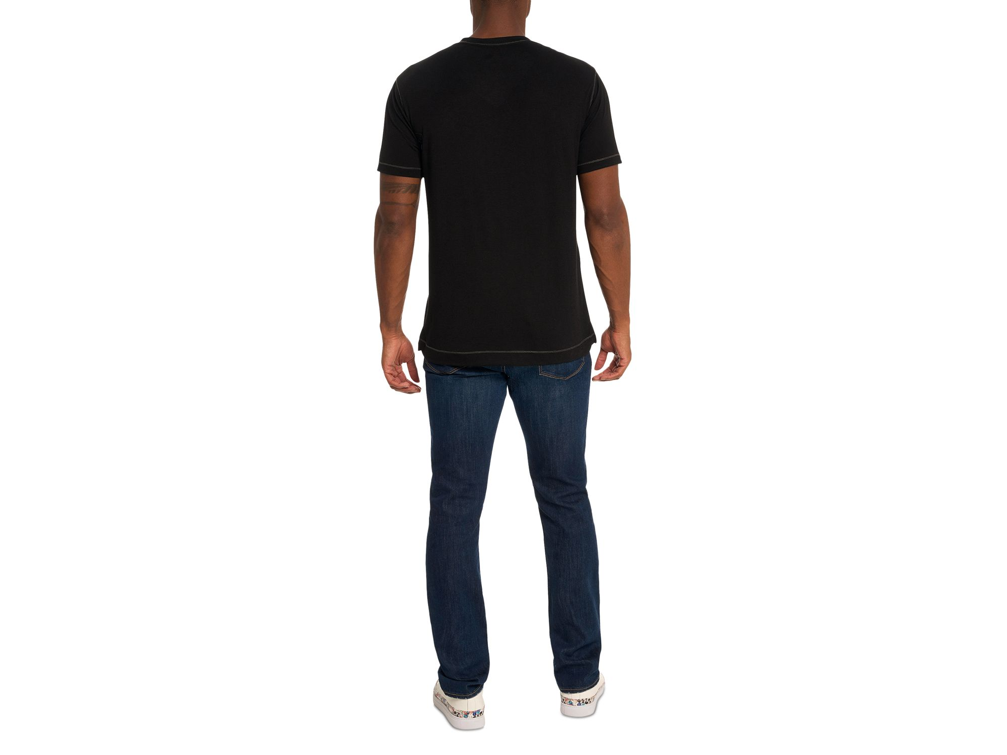 Eastwood Top Stitched V Neck Tee — Image 4
