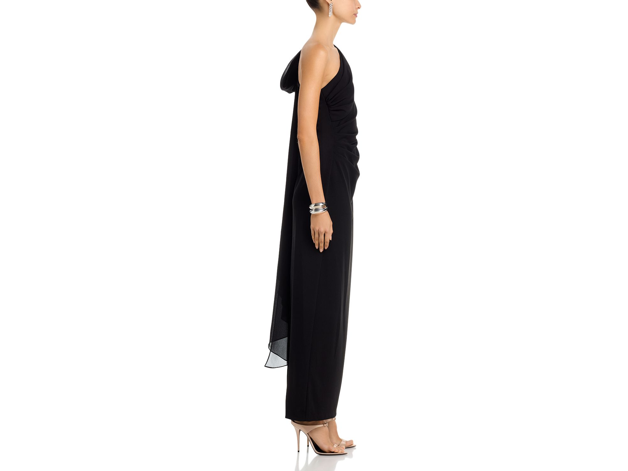 Scuba Crepe One Shoulder Dress - Exclusive — Image 4