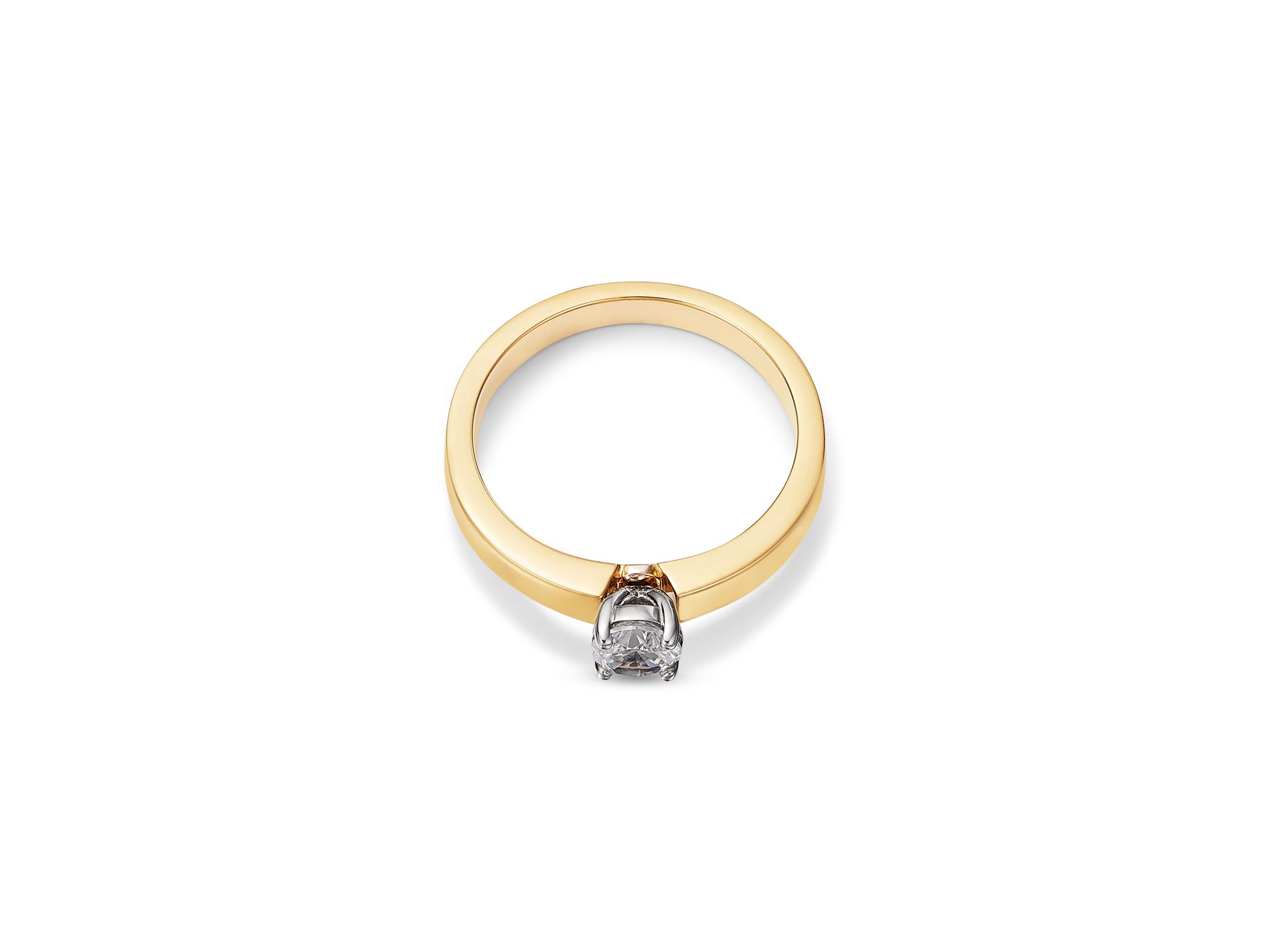 Diamond Ring in 14K White & Yellow Gold, 0.40 tcw — Image 3