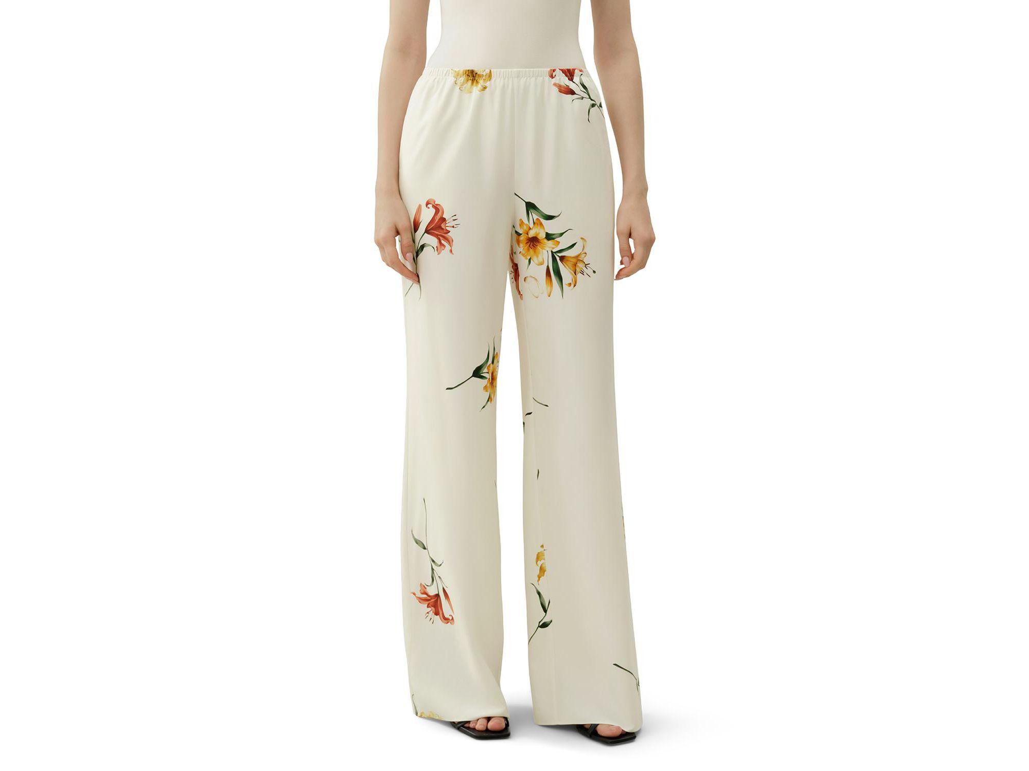 Lily Print Silk Pull-On Pant - Image 1