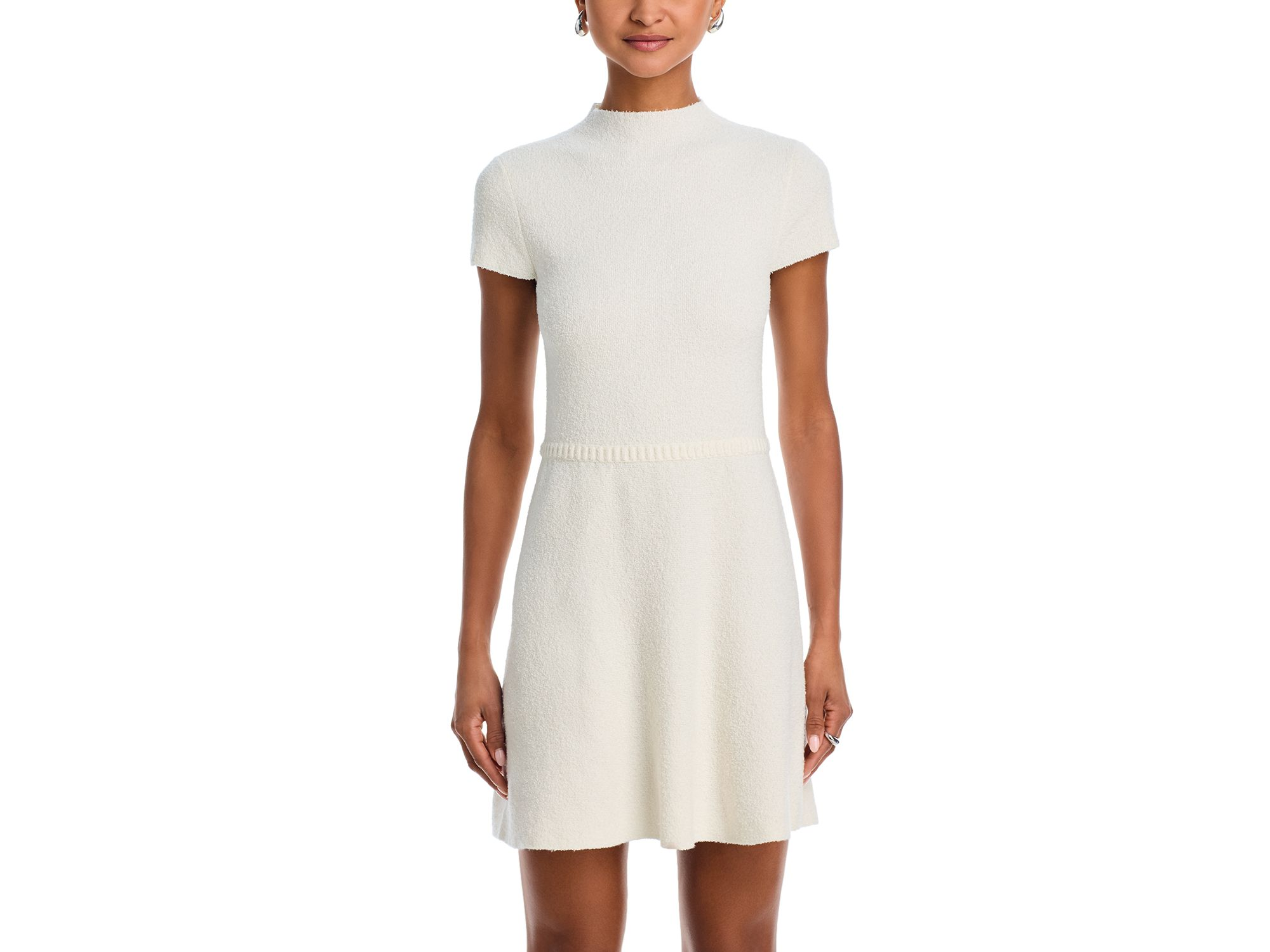 Bouclé Mock Neck Mini Dress — Image 5
