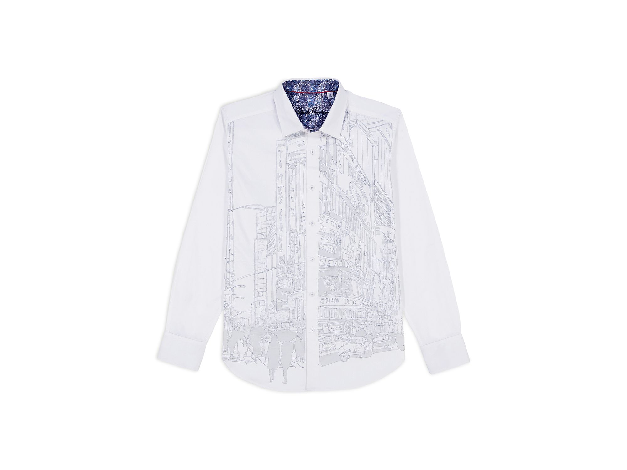 Urban Classics Printed Long Sleeve Button Front Shirt — Image 5