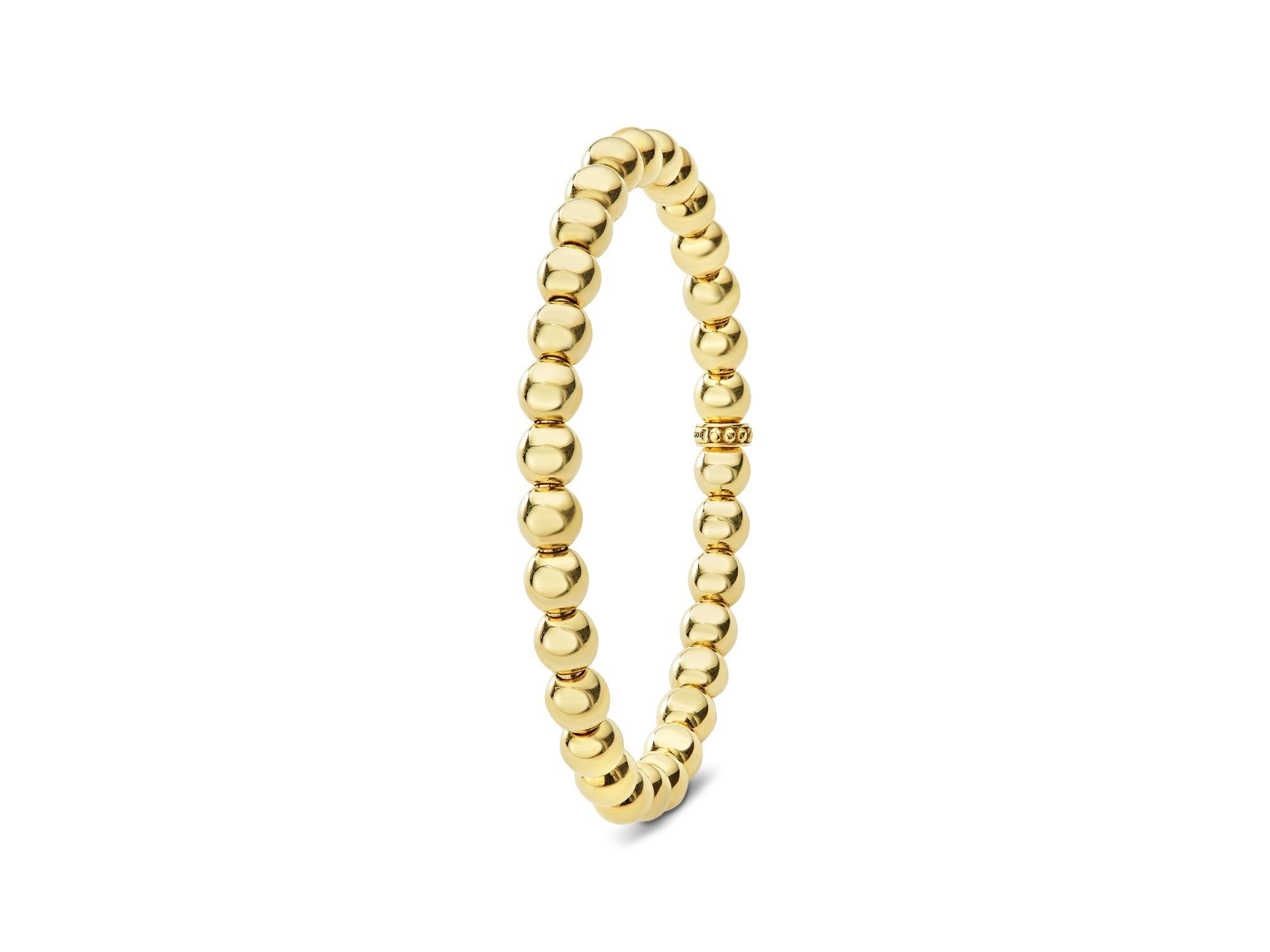 Caviar Gold Collection 18K Gold Beaded Bracelet, 6mm — Image 6