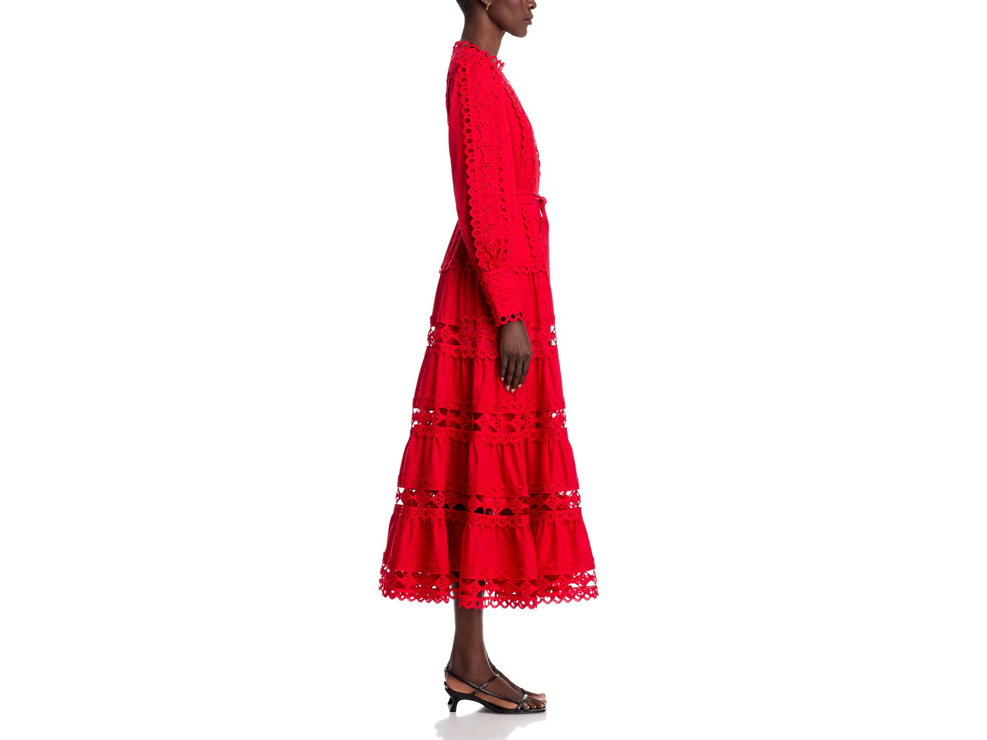 Eyelet Cotton Midi dress — Image 5
