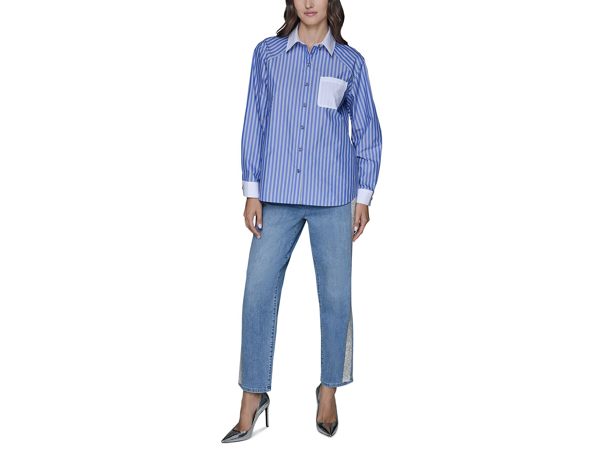Striped Button Down Shirt — Image 5