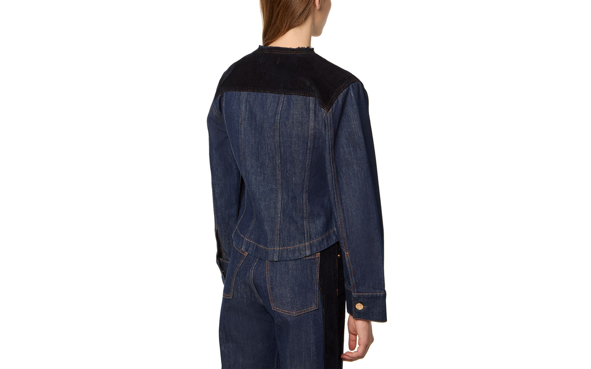 Vanto Denim Velvet Trim Jacket — Image 3