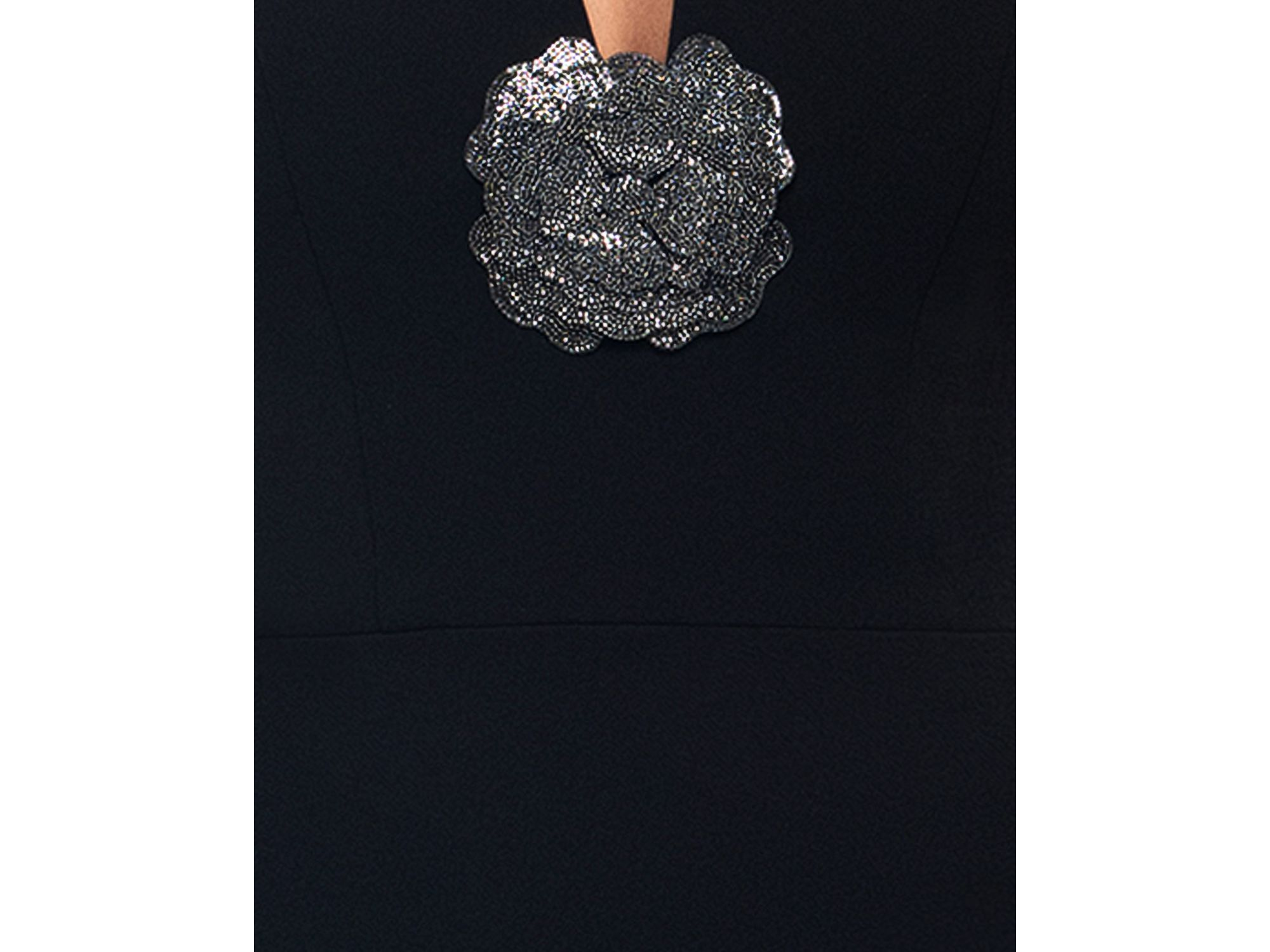 Scuba Crepe Flower Midi Dress - Exclusive — Image 3