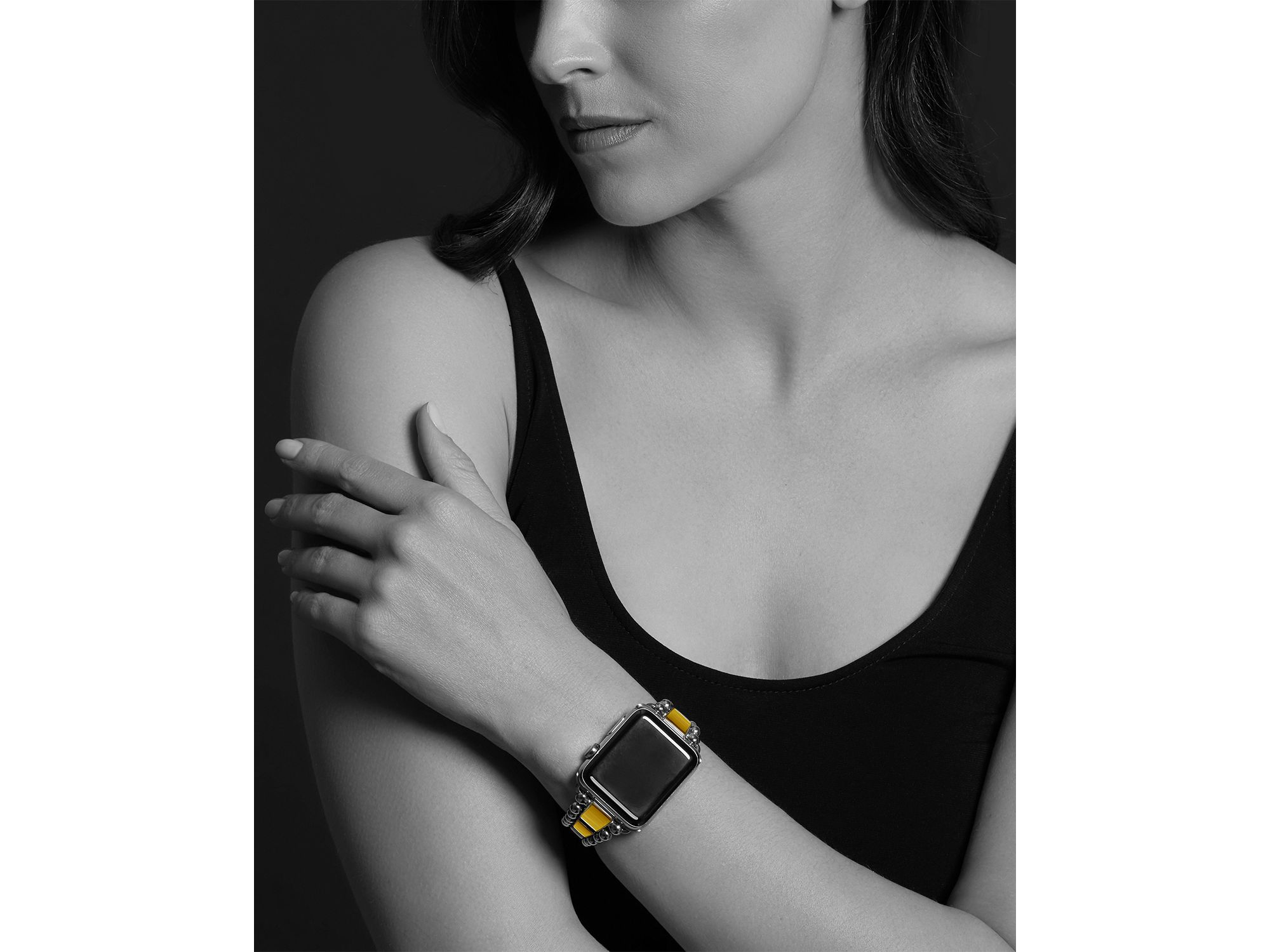 Smart Caviar Stainless Steel 18K Gold Apple™ Watch Bracelet, 38-44mm — Image 3