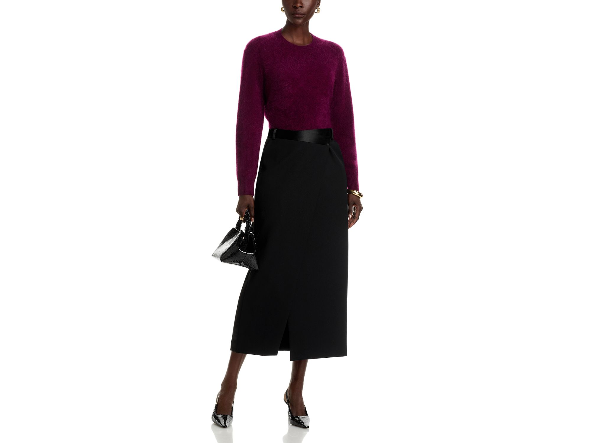 100% Cashmere Brushed Saddle Shoulder Sweater - Exclusive — Image 4
