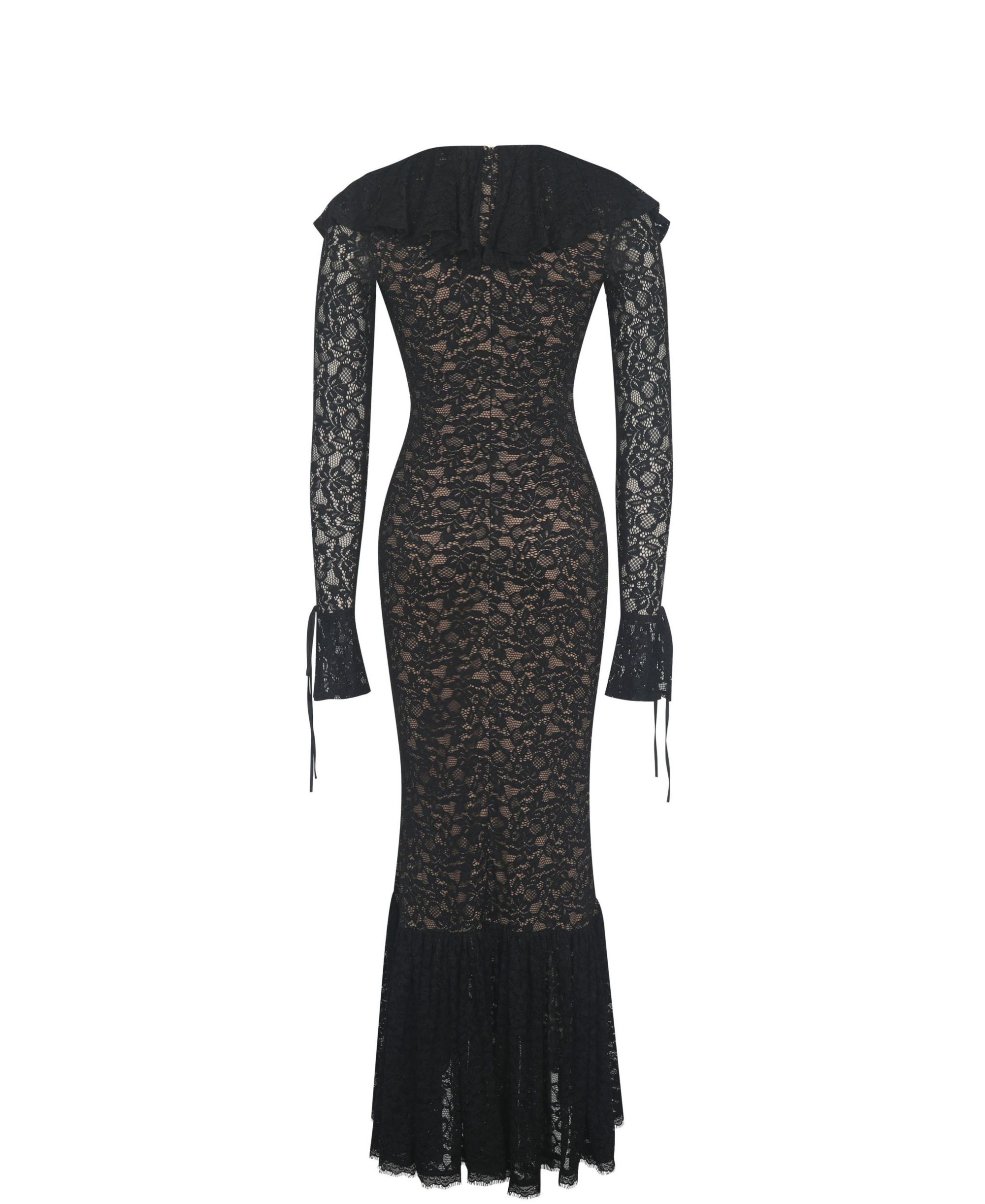 Parisa Lace Ruffled Mermaid Maxi Dress — Image 3