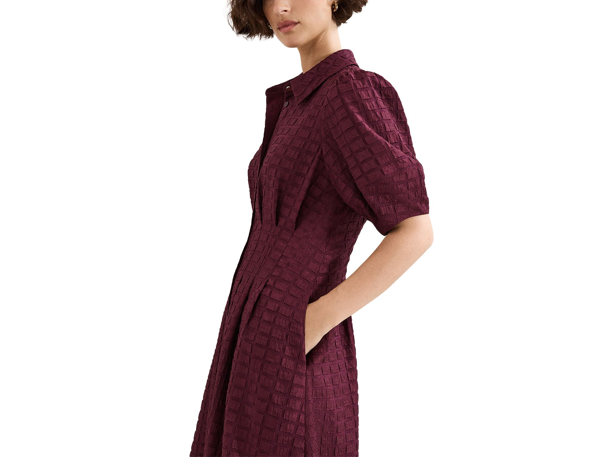 Yasmine Textured Midi Dress — Image 5