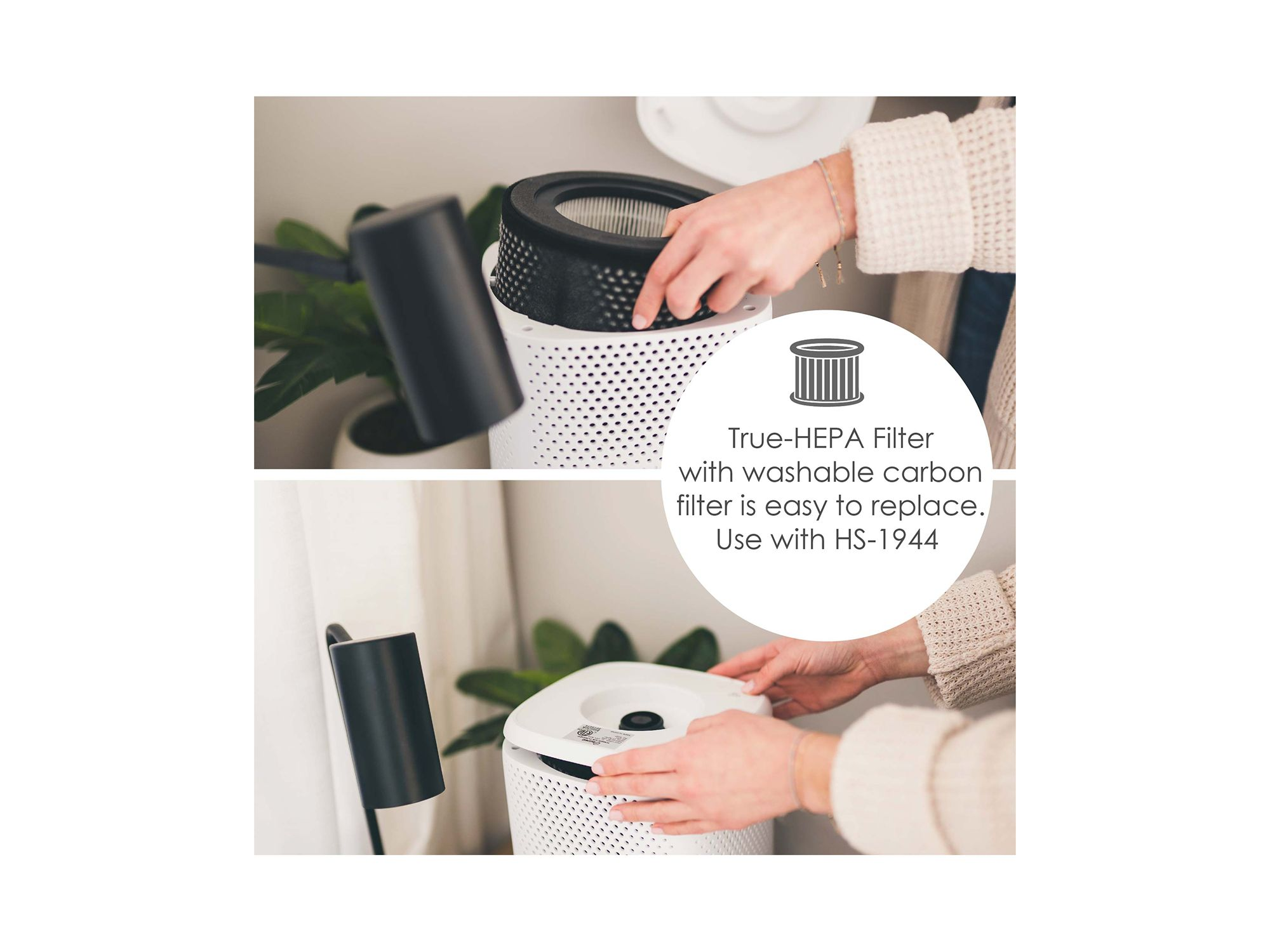 Crane Air Purifier with True HEPA Filter, UV Light, 250 Sq Feet Coverage, Timer Function, Sleep Mode, Washable Particle Filter, EE-5067 — Image 7