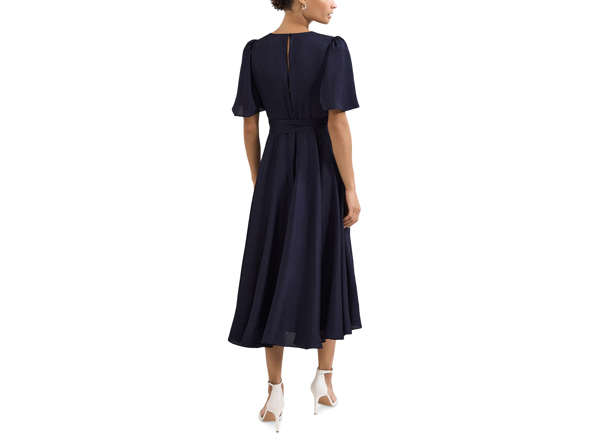 Abbie Textured Faux Wrap Dress — Image 7