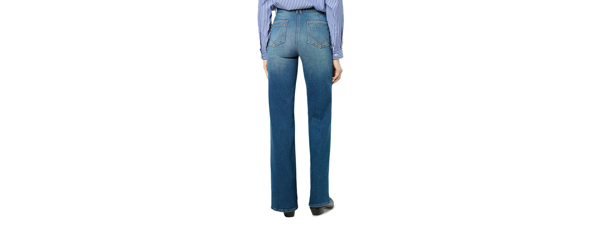 Anna High Rise Flared Jeans in Universe — Image 4