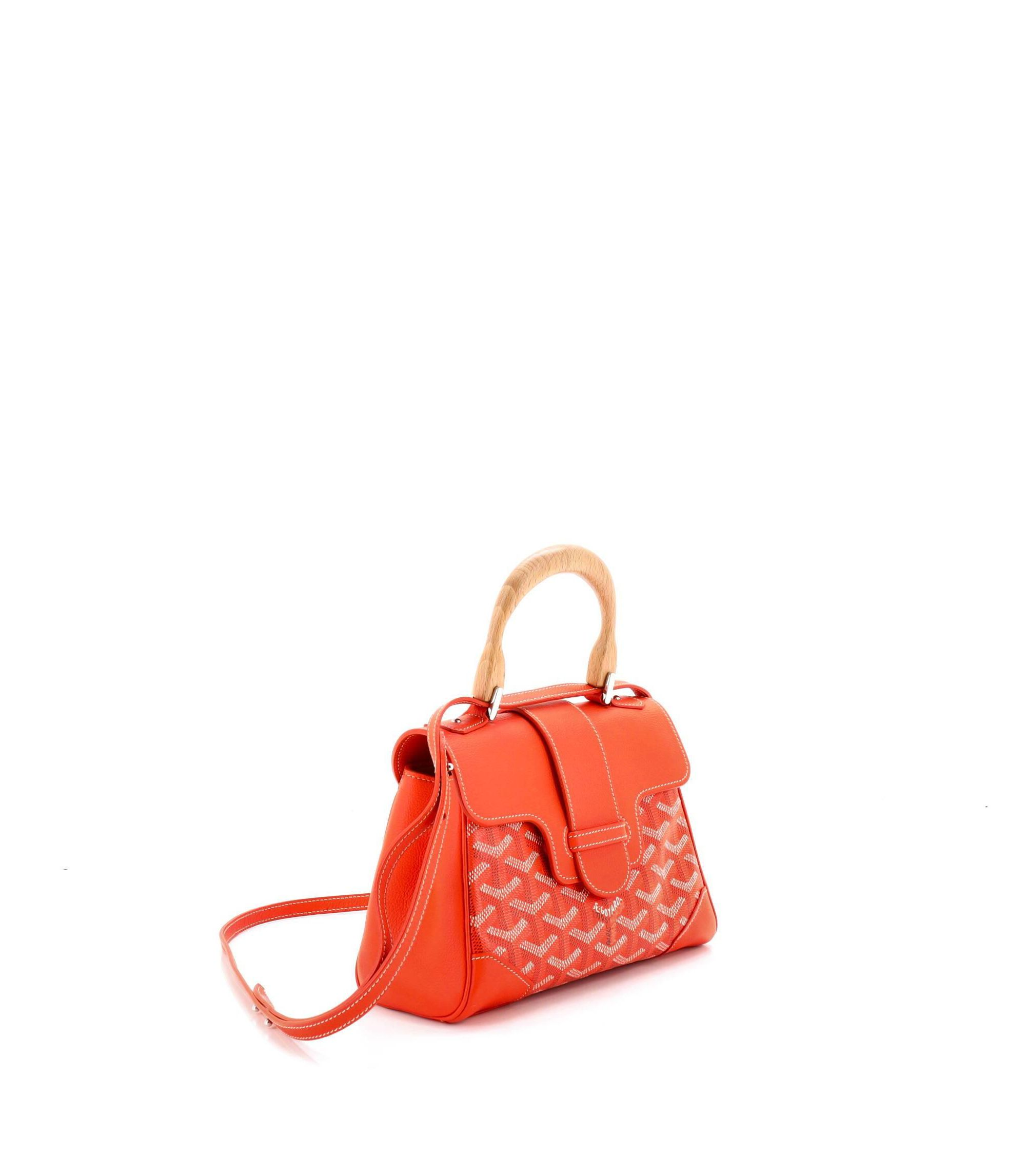 Mini Saigon Top Handle Bag Coated Canvas with Leather — Image 4