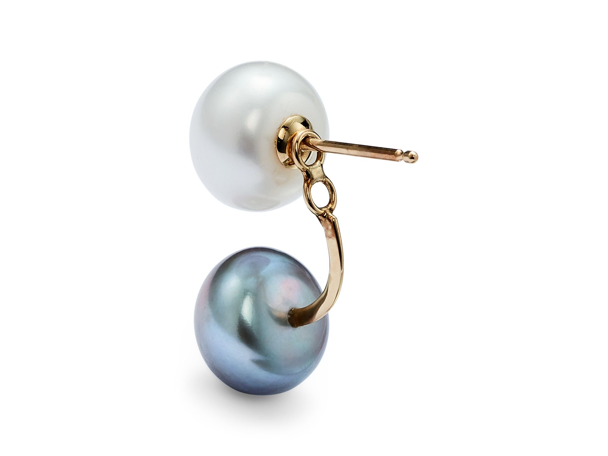 Cultured Freshwater Pearl Ear Jacket in 14K Yellow Gold — Image 3
