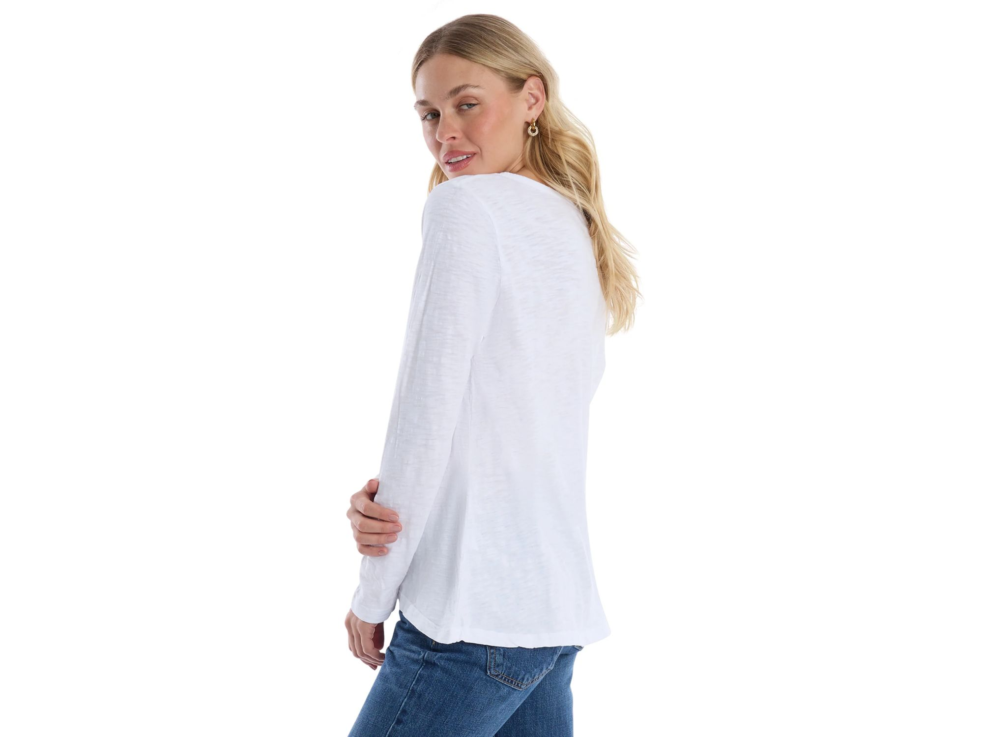 Wide Neck Ruching Details Tee — Image 3