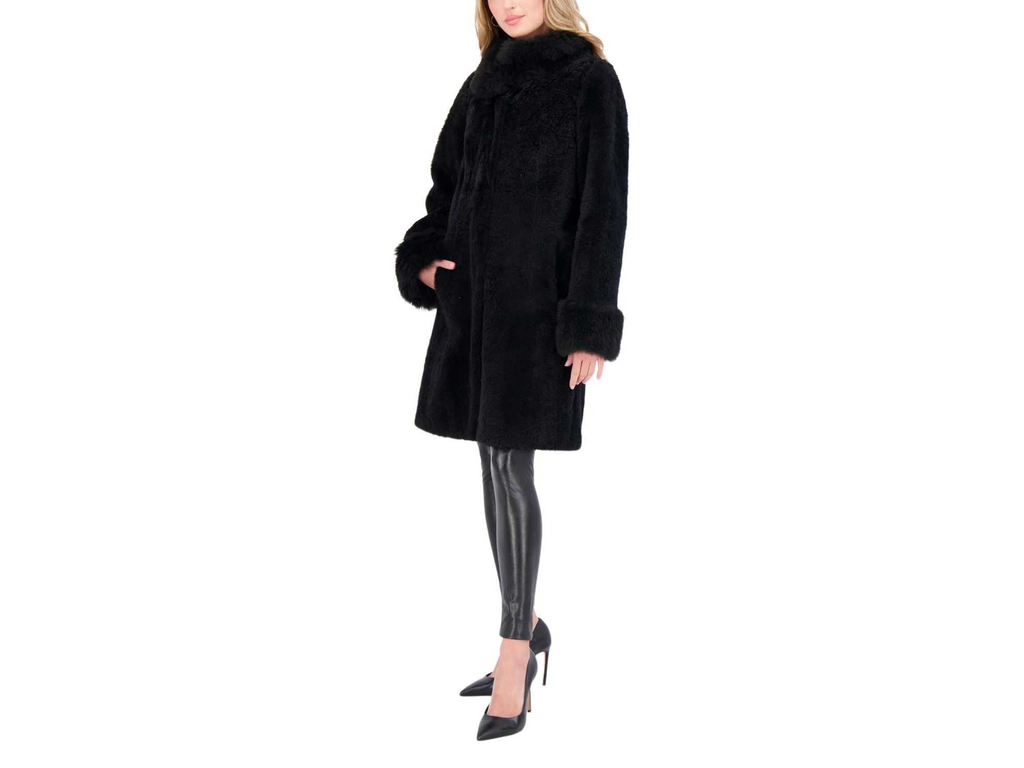 Sheared Cashmere Goat Jacket with Cashmere Goat Collar & Cuffs — Image 4