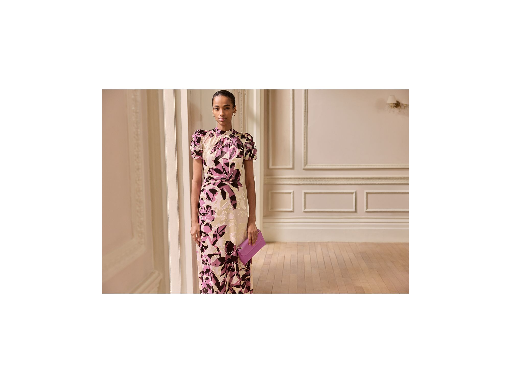 Tilly Floral Burnout Midi Dress — Image 11