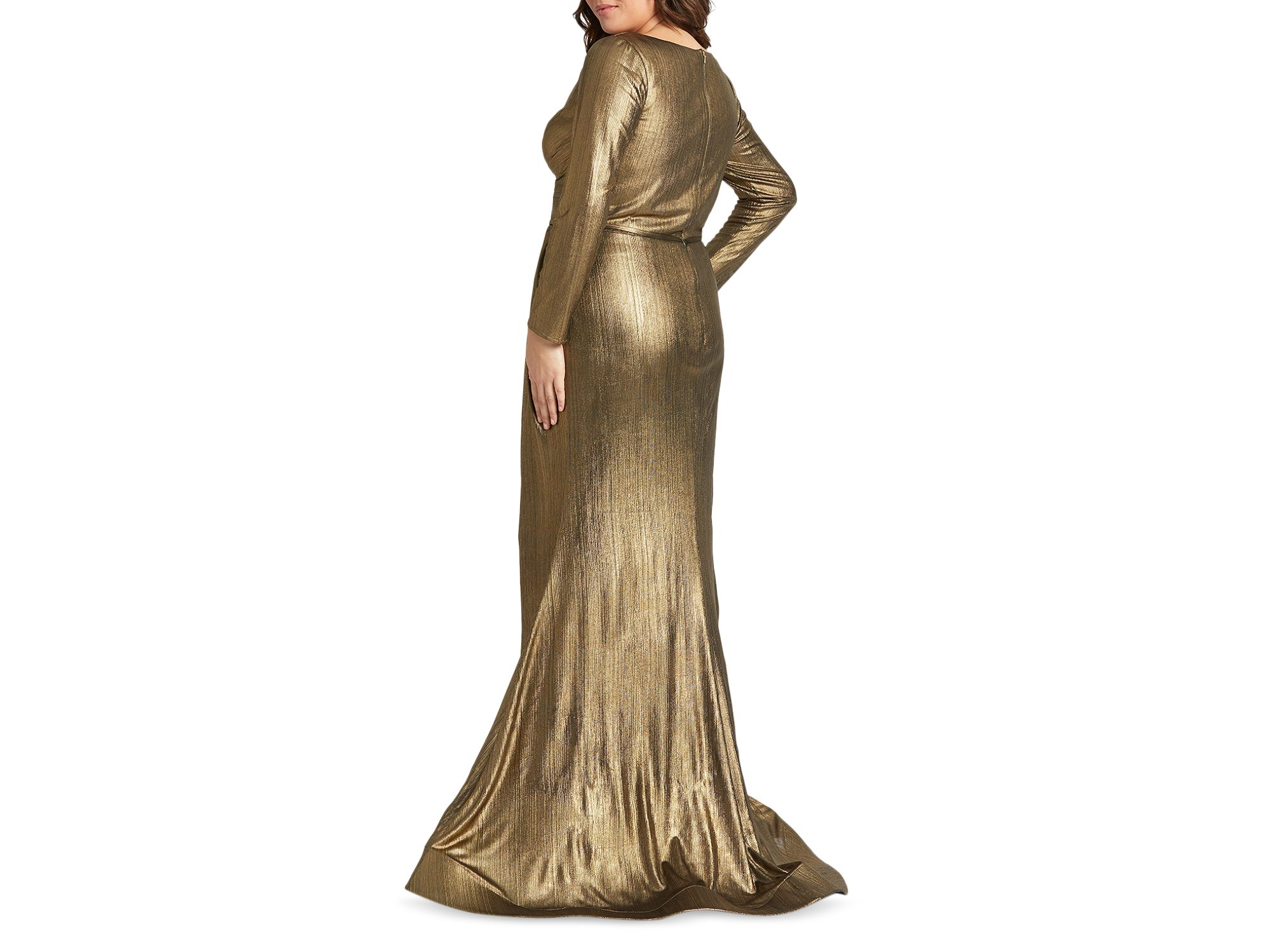 Plus Chic Metallic Evening  Gown — Image 3