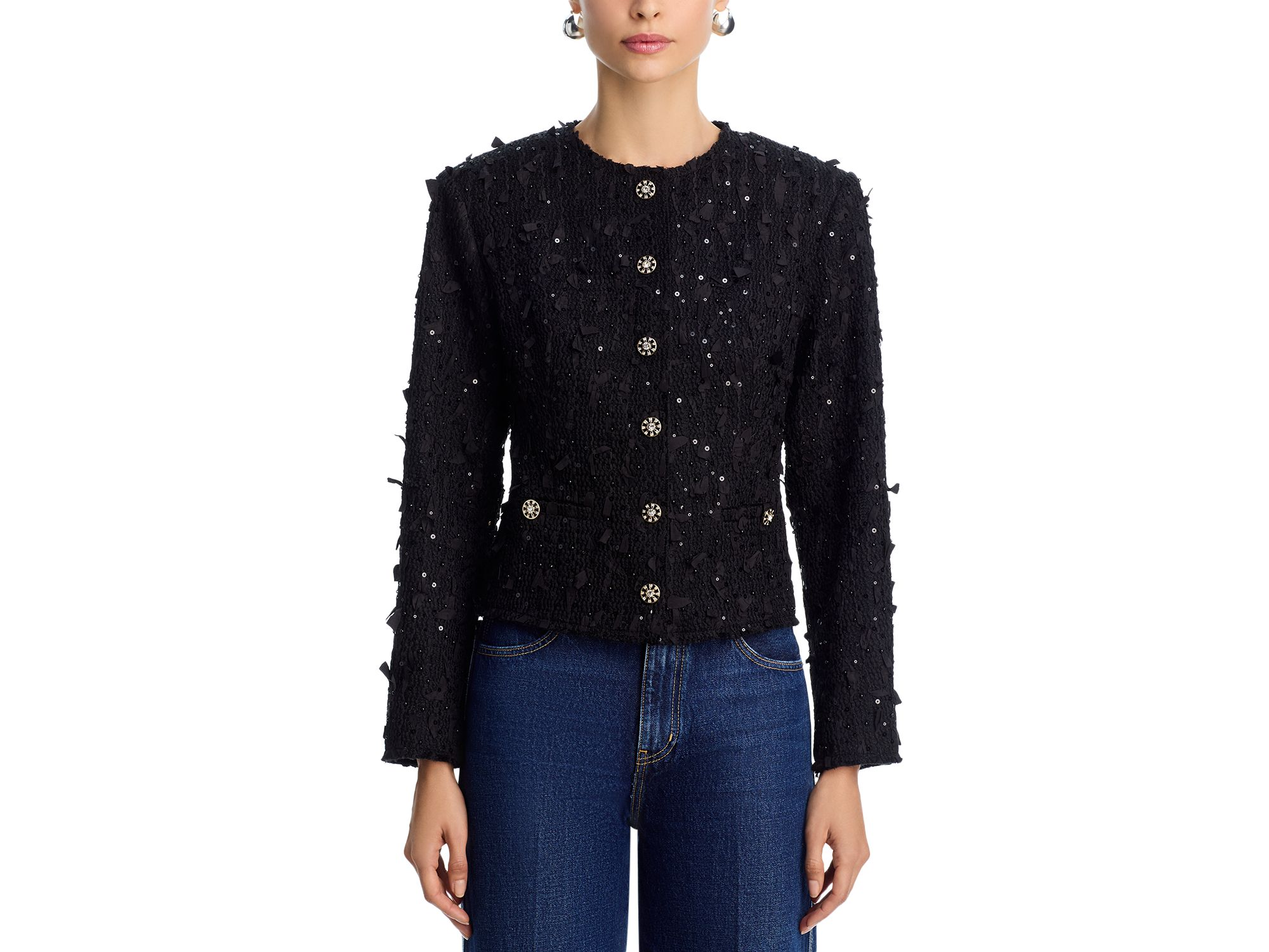 Ribbon Sequinned Tweed Jacket — Image 3