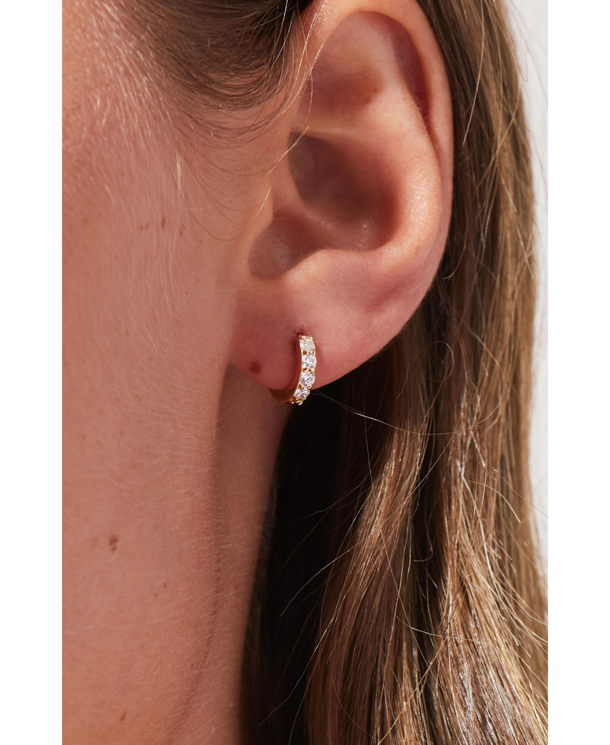 Suzanne Huggie Hoop Earrings — Image 3