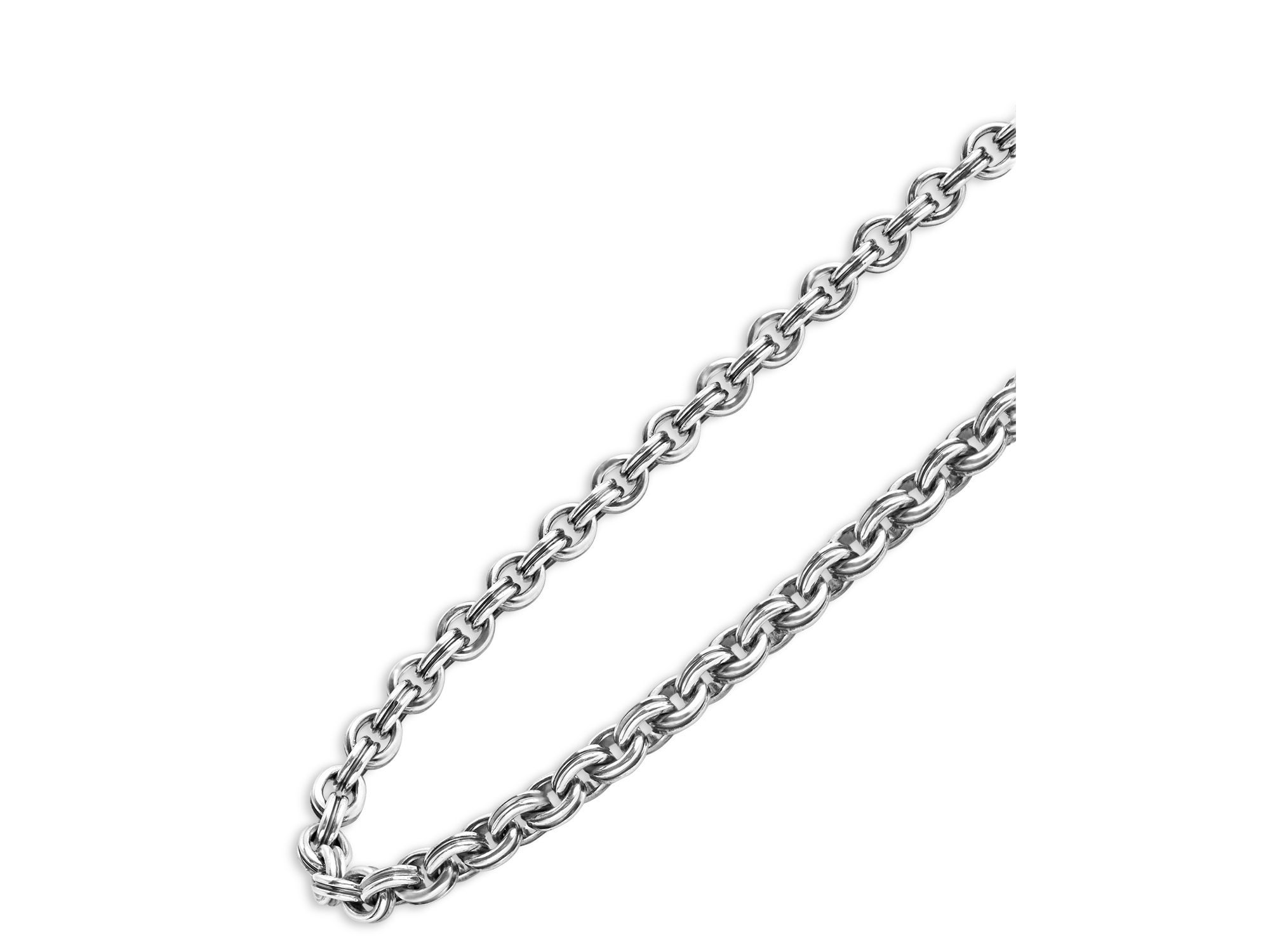 Men's 18K Yellow Gold & Sterling Anthem Double Link Necklace - Exclusive — Image 3