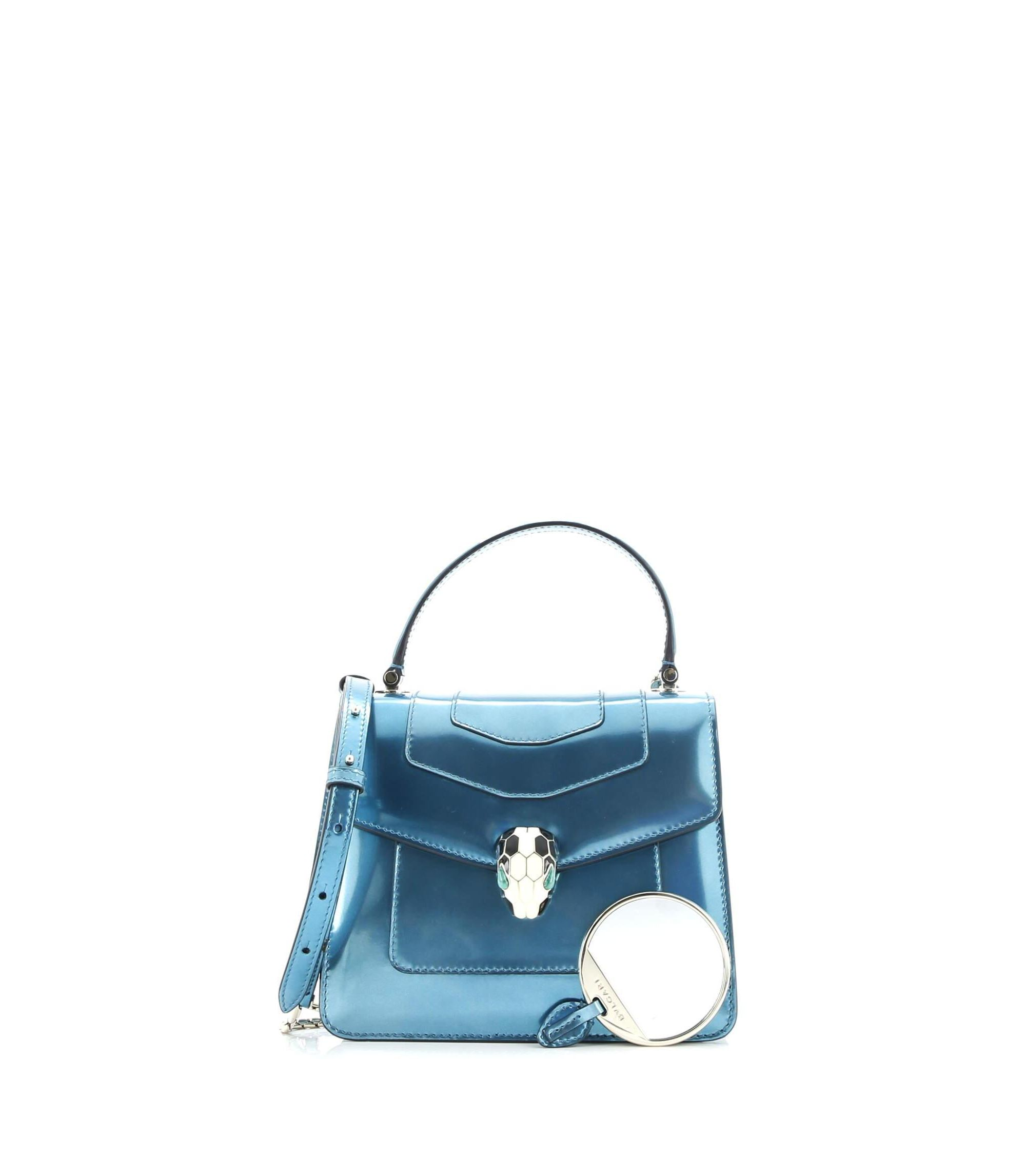 Small Serpenti Forever Square Shoulder Bag Metallic Leather — Image 3