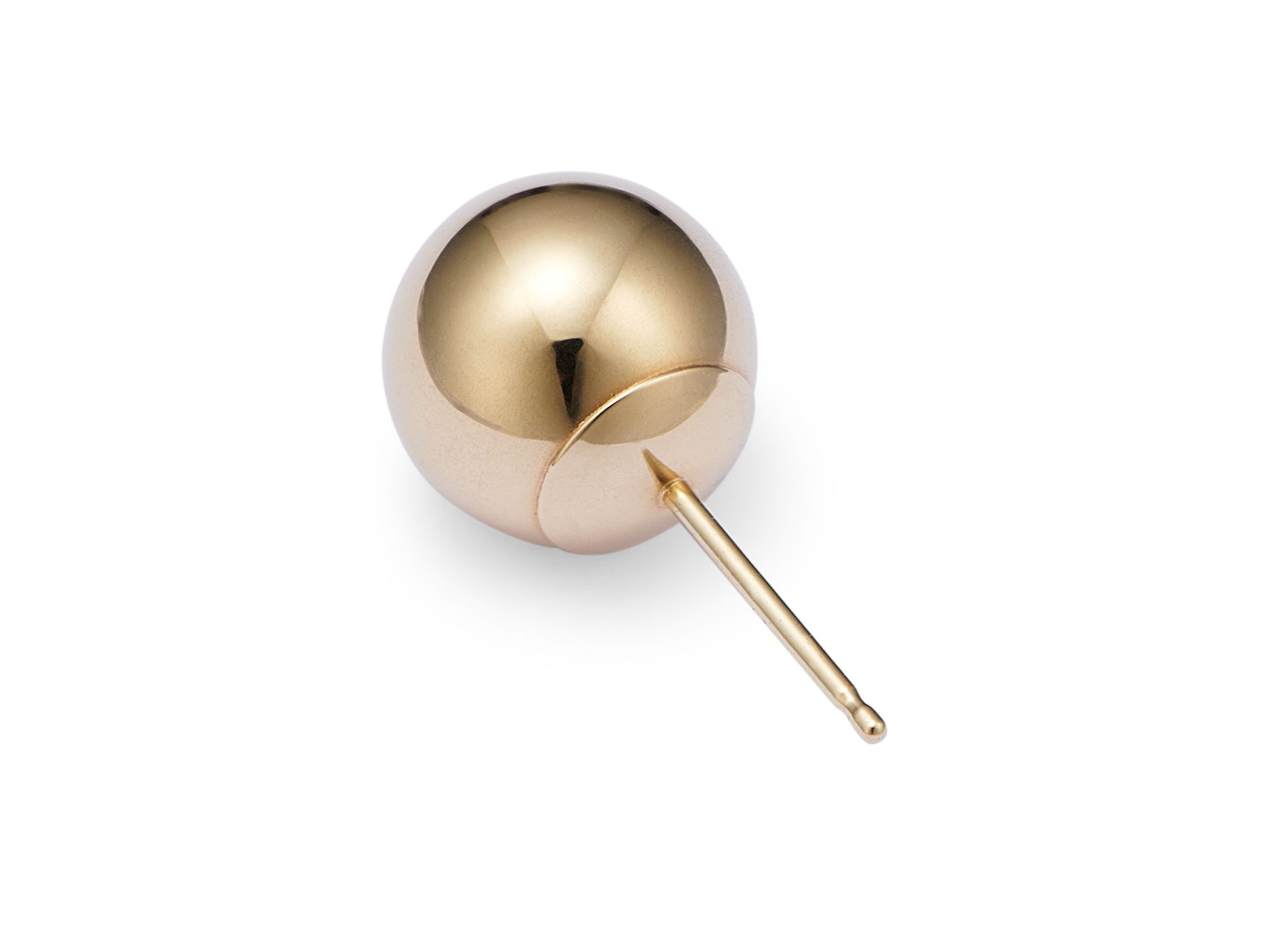 14K Yellow Gold Ball Stud Earrings — Image 3