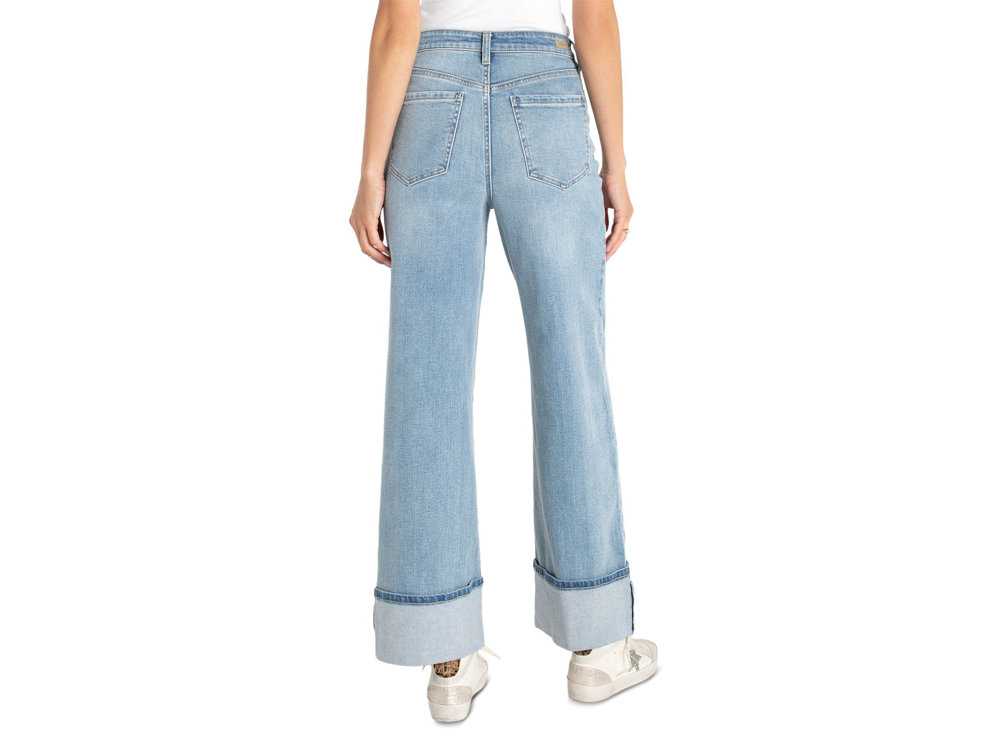 Morgan High Rise Cuffed Wide Jeans in Rincon Beach — Image 3