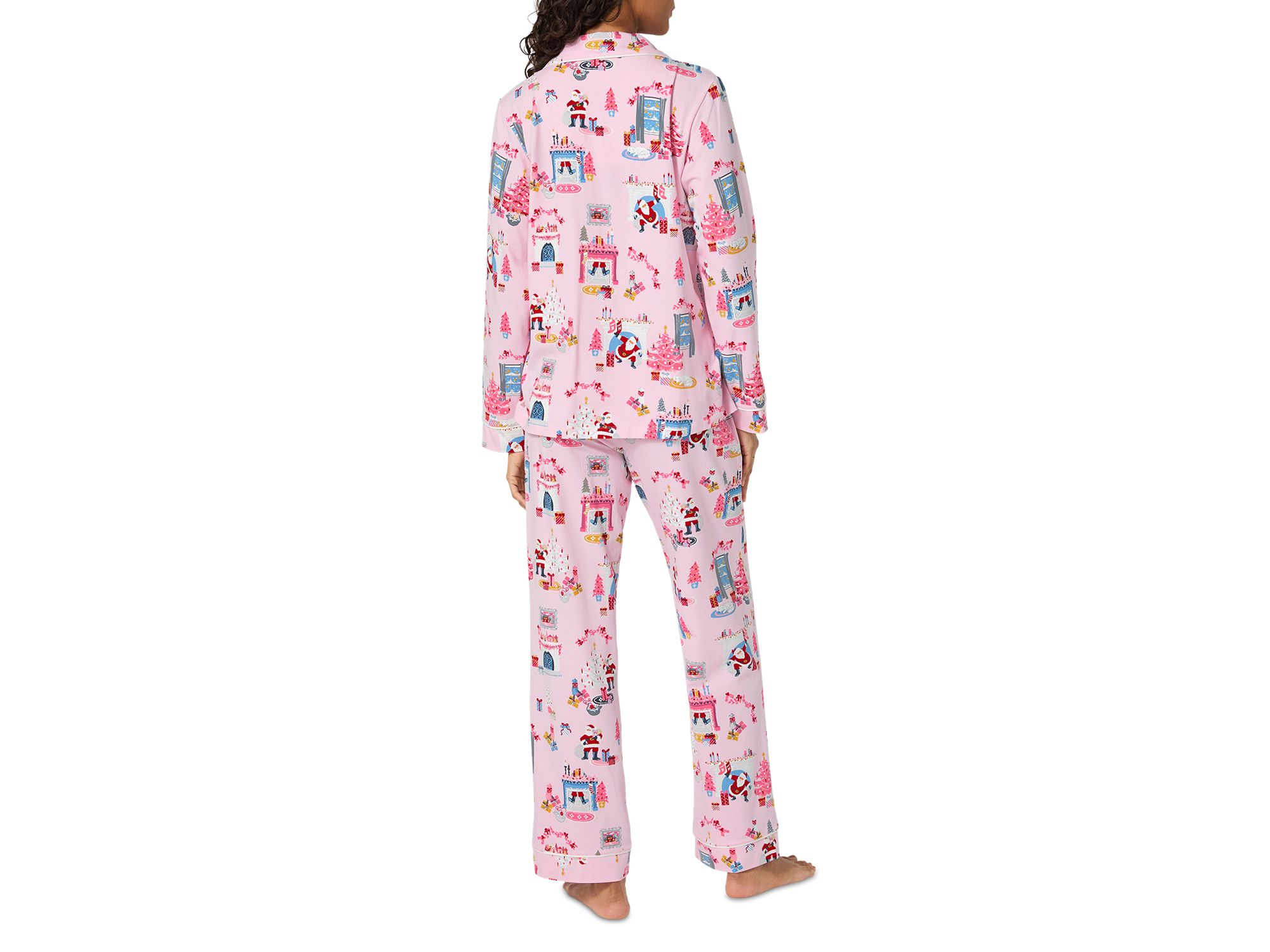Printed Long Sleeve Pajama Set — Image 4