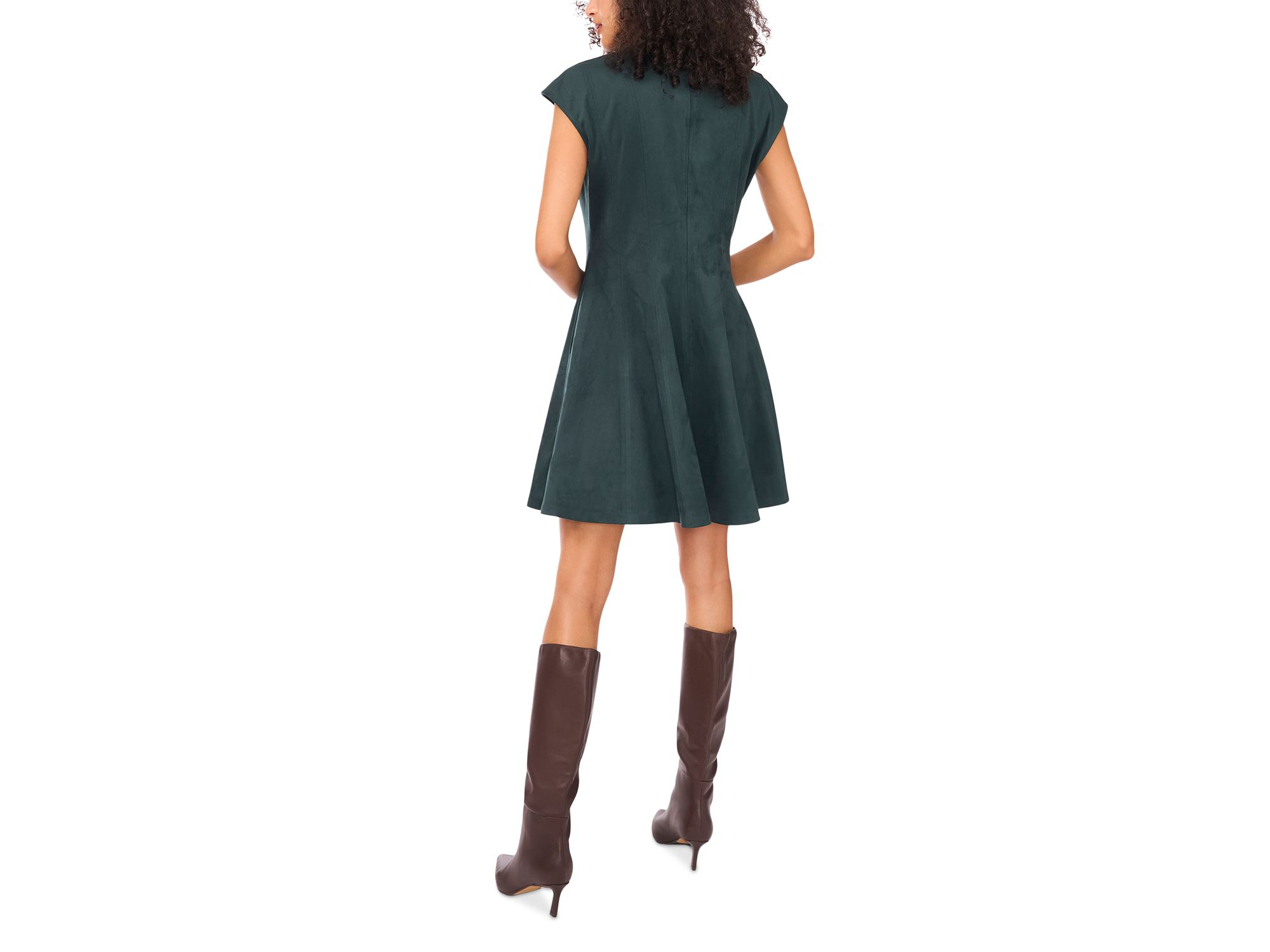 Princess Seam Cap Sleeve Mini Dress — Image 3