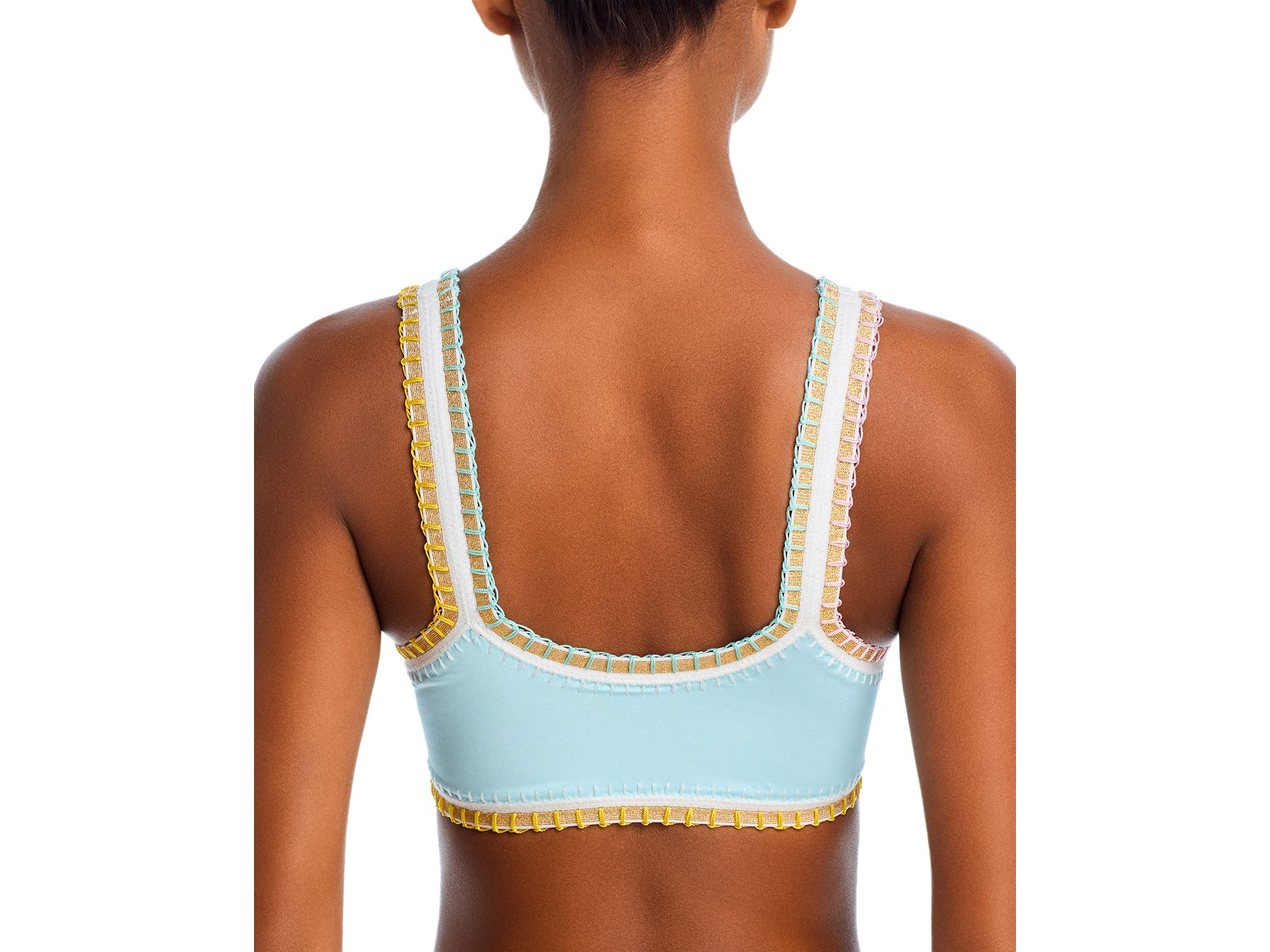 Sporty Contrast Stitch Bikini Top — Image 3