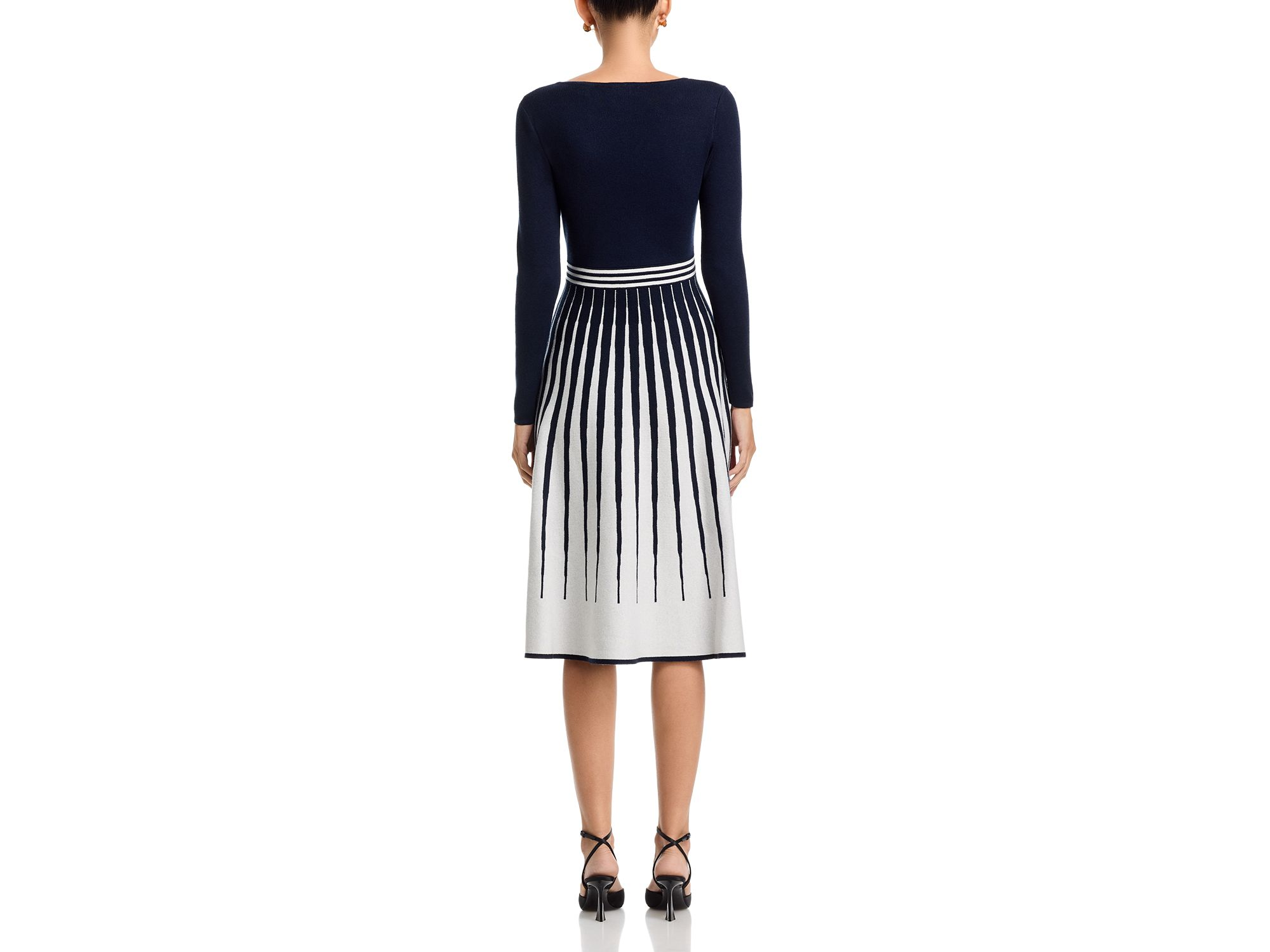 Long Sleeve Round Neck Sweater Dress — Image 3