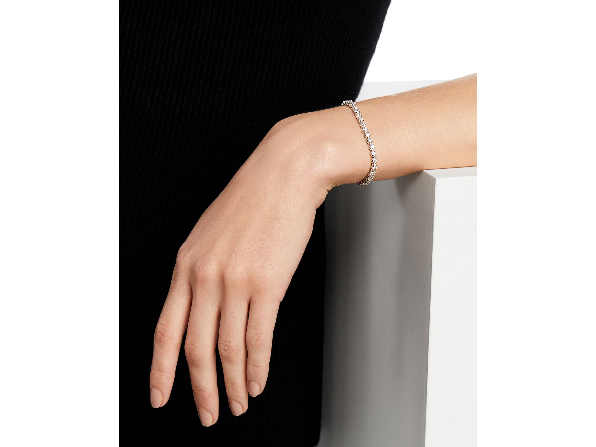 Certified Diamond Tennis Bracelet in 14K White Gold, 2.50-8.0 tcw — Image 3