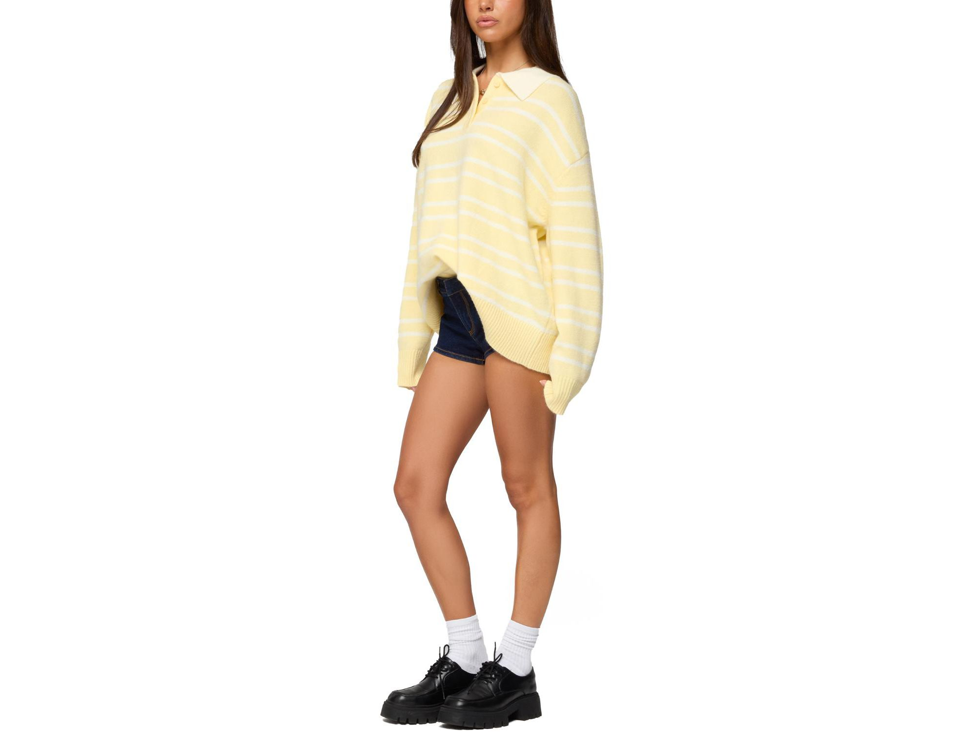 Rilynn Striped Polo Sweater — Image 5
