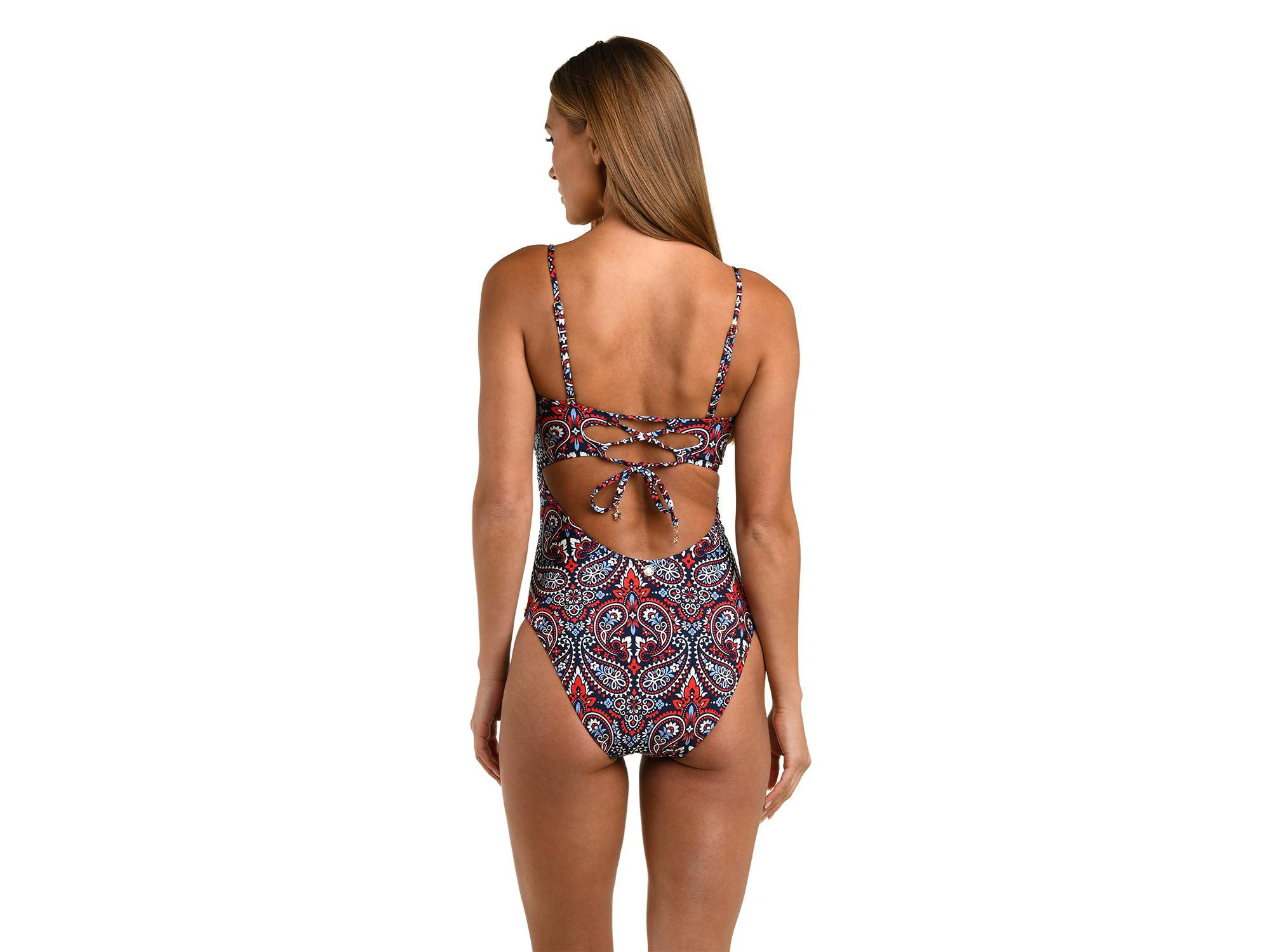 Americana Paisley Bandeau One Piece — Image 4