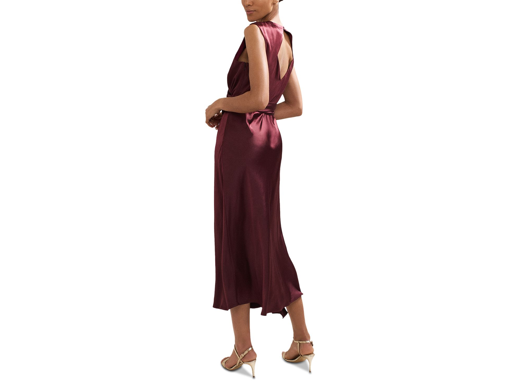 Draped Satin Dress — Image 7