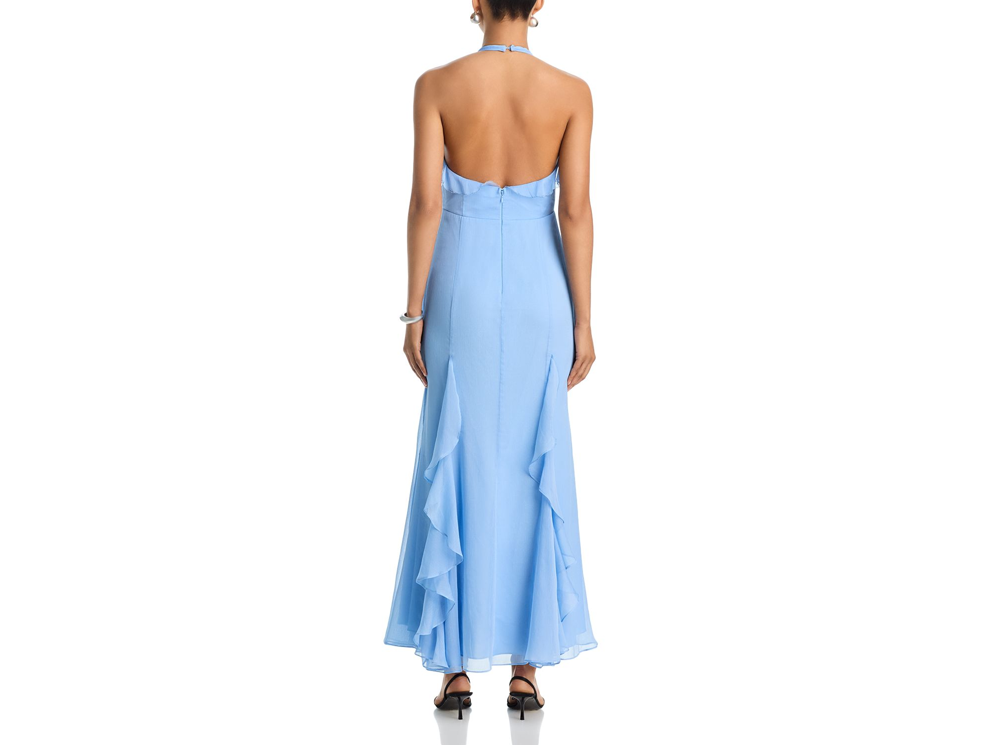 Ruffle Neck Maxi Dress - Exclusive — Image 4