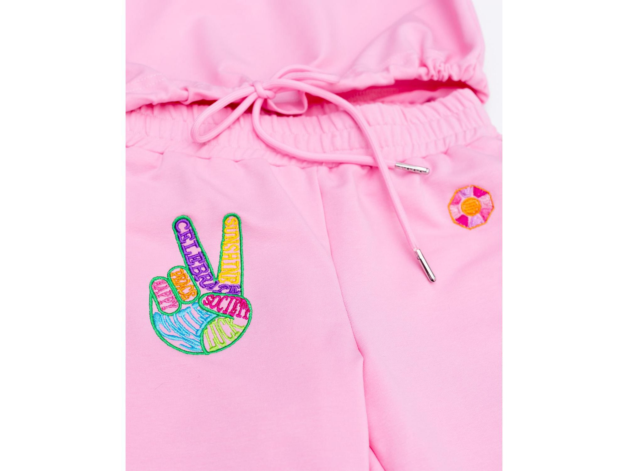 Girls' Peace Embroidered Jogger Set - Little Kid, Big Kid — Image 3